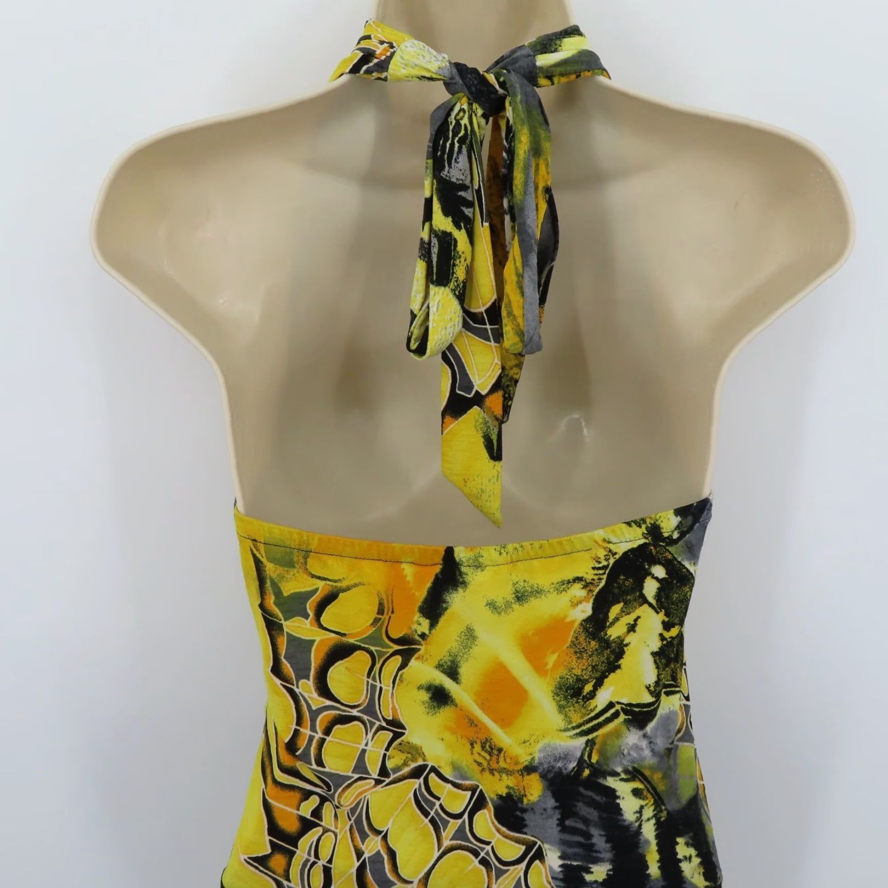 Vintage VINTAGE Cache Women S Yellow Black Butterfly Wing Print Halter Dress Sleeveless Short Dress 00s 2000s Women’s Style Tank Dress Boys? Wait Size S / US 4 / IT 40 - 5 Thumbnail