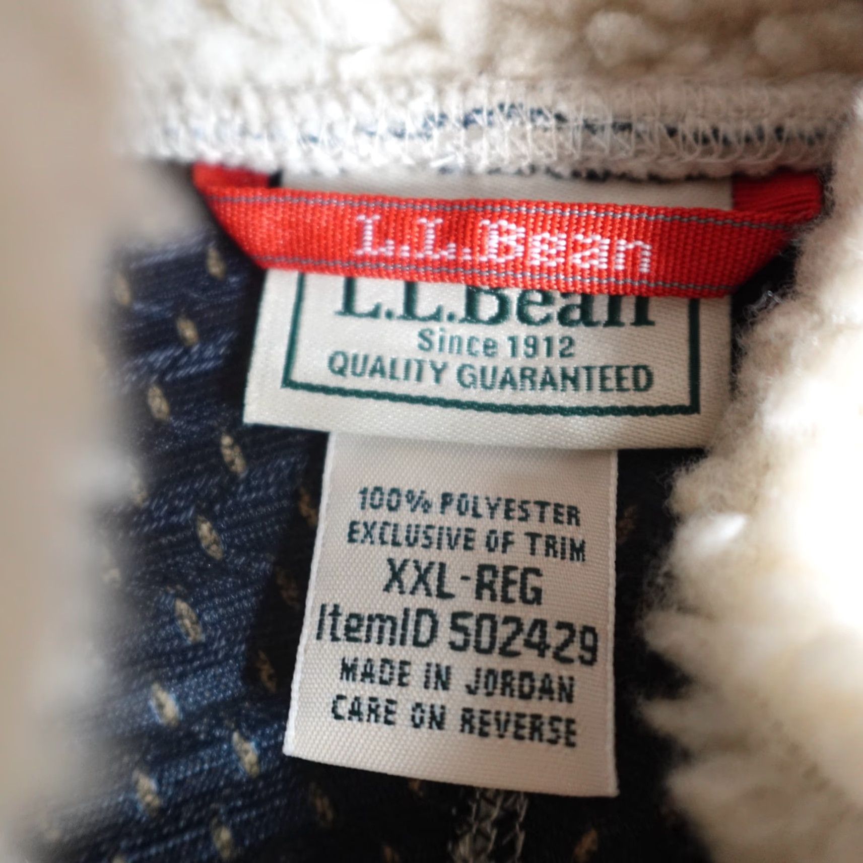 Vintage LL Bean Mens Vest 2XL Ivory Sherpa Puffer Jacket Full Zip Windsor? Size XXL / US 16-18 / IT 52-54 - 2 Thumbnail