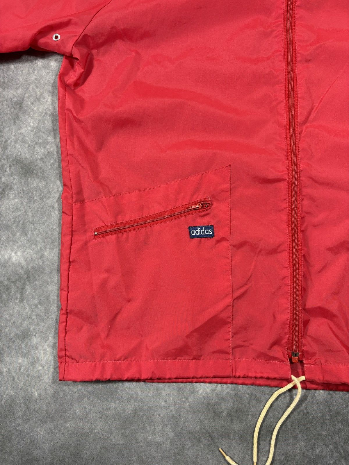 Adidas 1980s Adidas Windbreaker Vintage Track Jacket Hood 3 Stripe Size US M / EU 48-50 / 2 - 7 Thumbnail