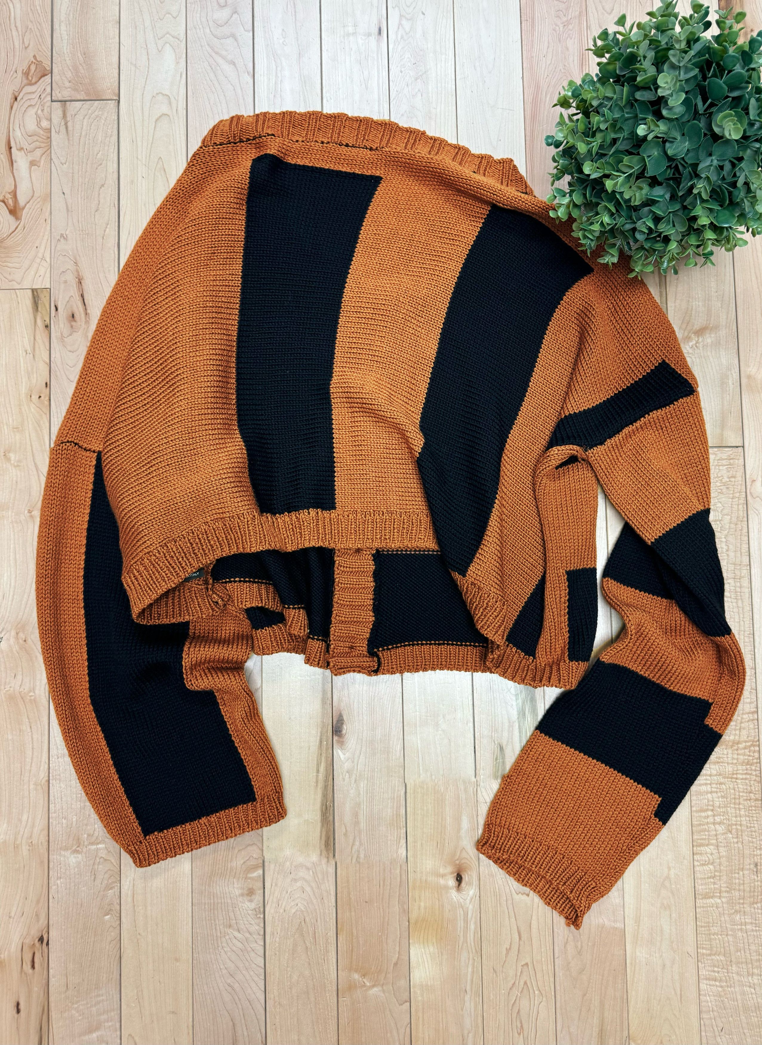 Raf Simons AW2017 Raf Simons ‘Disturded’ Asymmetrical Striped Wool Cardigan Size US XL / EU 56 / 4 - 4 Thumbnail