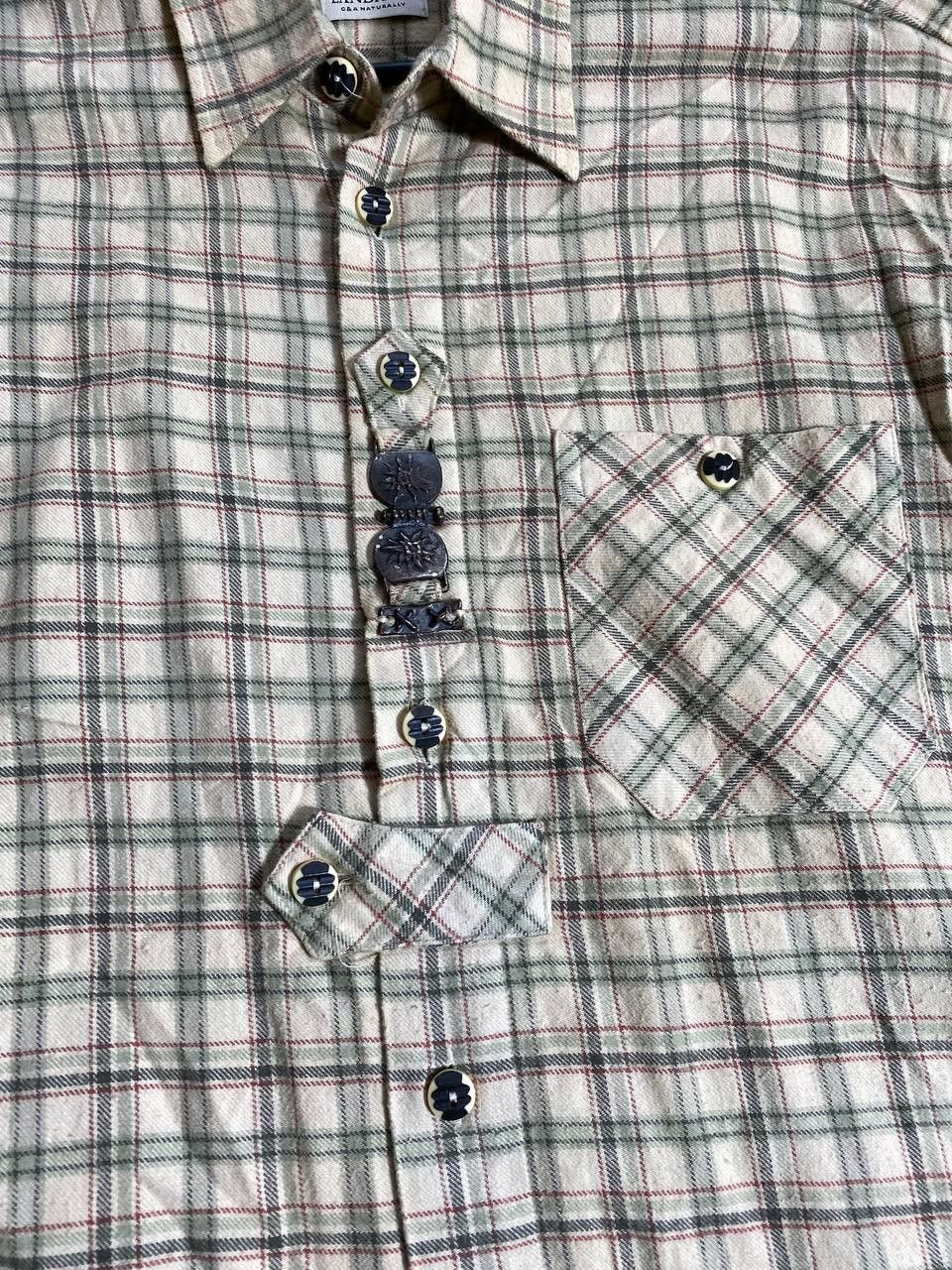 Other Flannel Shirt Vintage Cropped Button Up 90s 80 Size US L / EU 52-54 / 3 - 11 Thumbnail