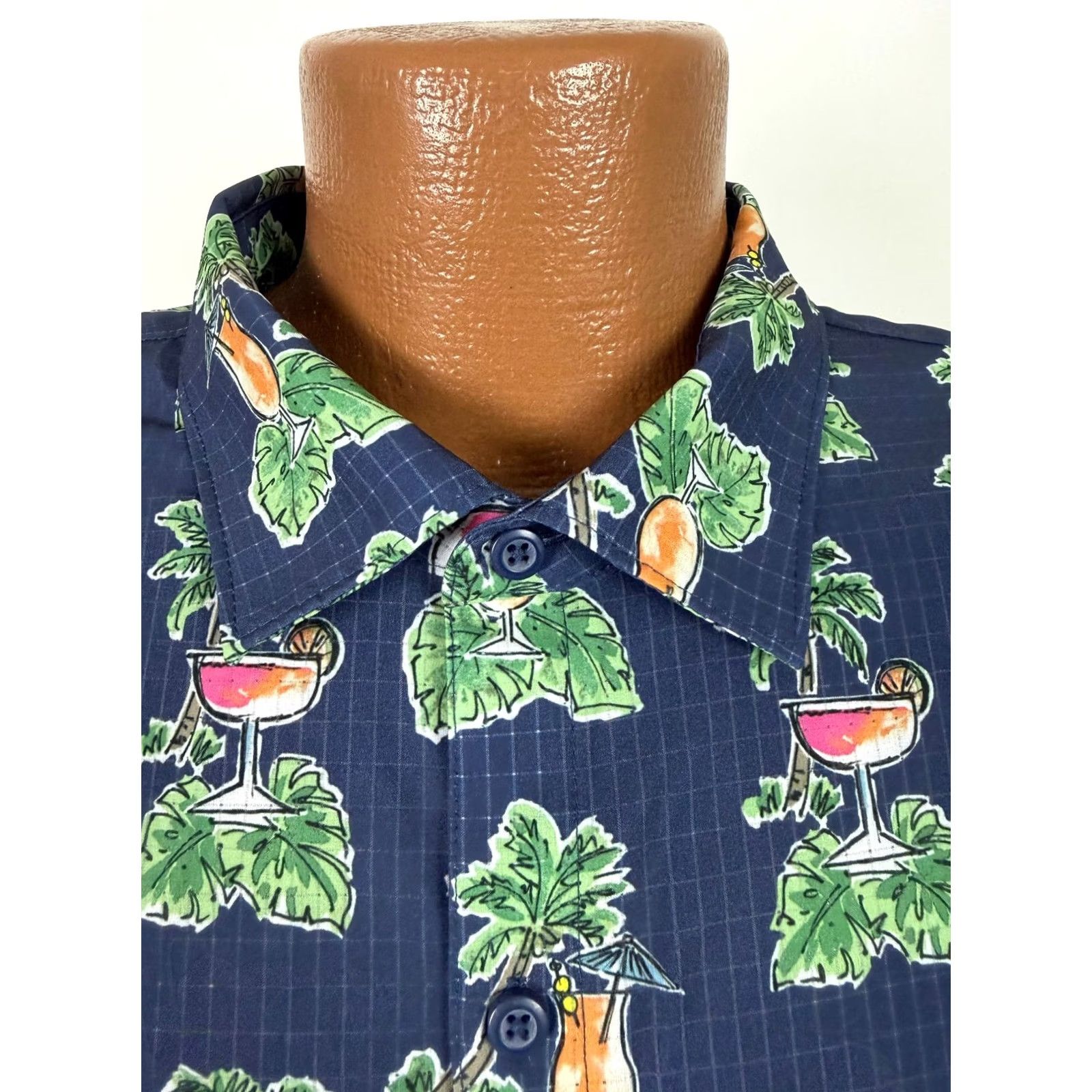 Tommy Bahama Tommy Bahama IslandZone Shirt Men XXL Cocktail Hawaiian Luau Tiki Aloha Blue Floral Short Sleeve Button-Up Collared Size US XXL / EU 58 / 5 - 4 Thumbnail