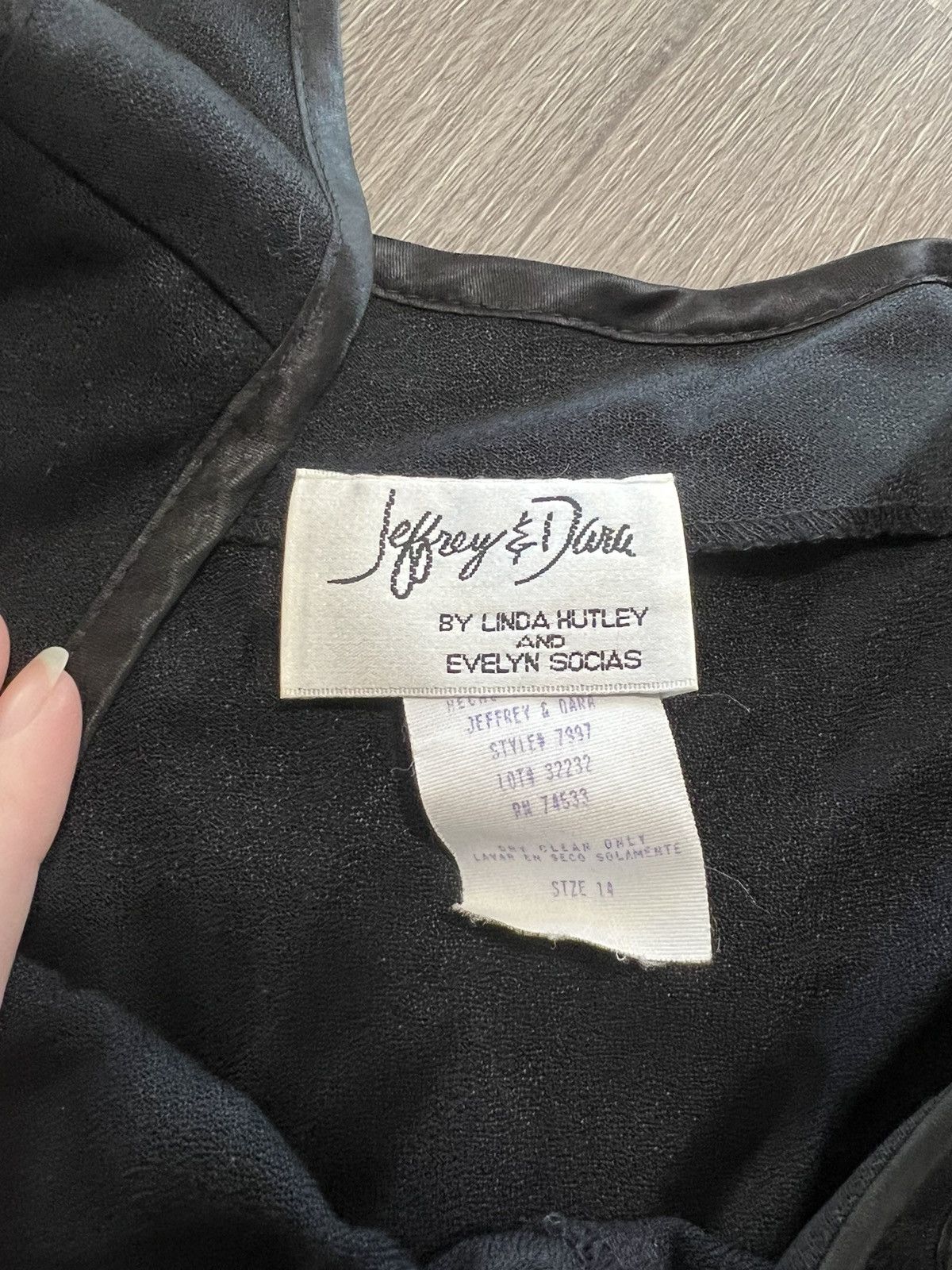 Vintage Vintage Jeffrey and Dara Little Black Dress Size XL / US 12-14 / IT 48-50 - 3 Thumbnail