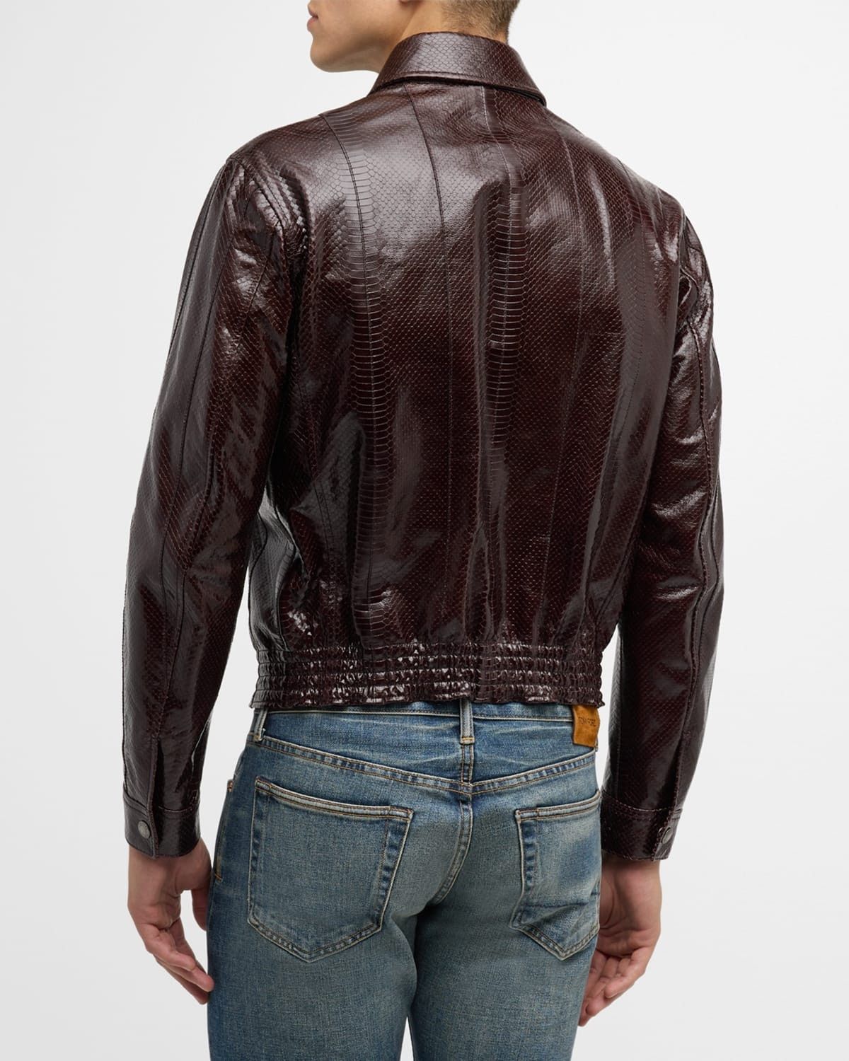 Tom Ford o1w1db10125 LBS059 Leather Jacket in Brown Size US L / EU 52-54 / 3 - 2 Thumbnail