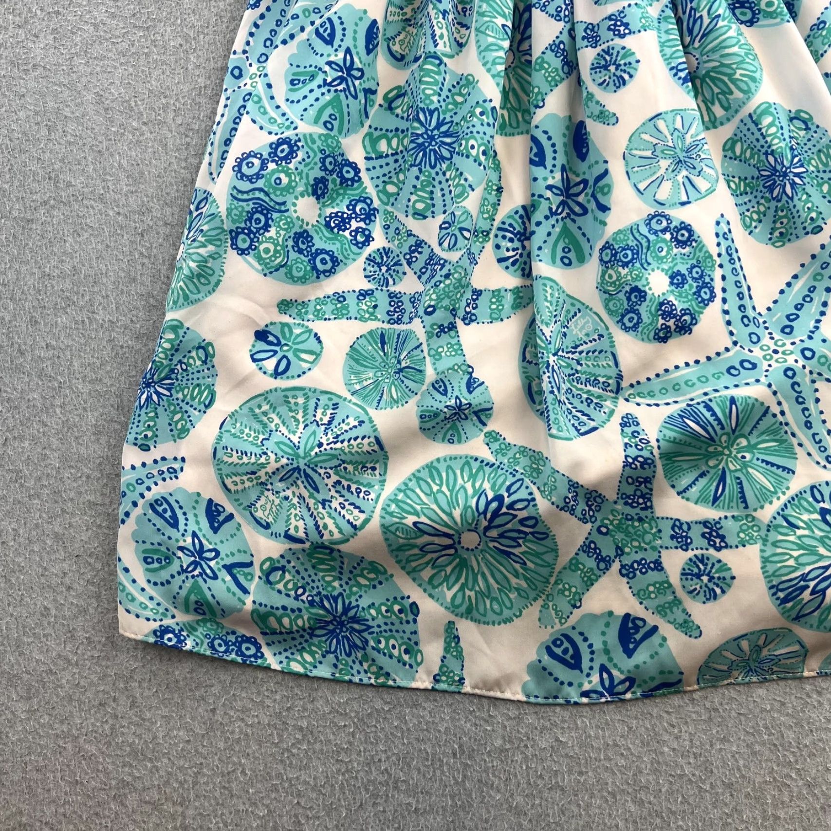 Lilly Pulitzer Lilly Pulitzer Dress Womens Small Blue Sand Dollar Cold Shoulder Sundress Size S / US 4 / IT 40 - 5 Thumbnail