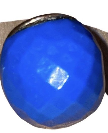 Vintage Vintage 1970’s Lapis Blue Resin Faceted Dome Ring Size 6 Size ONE SIZE - 7 Thumbnail