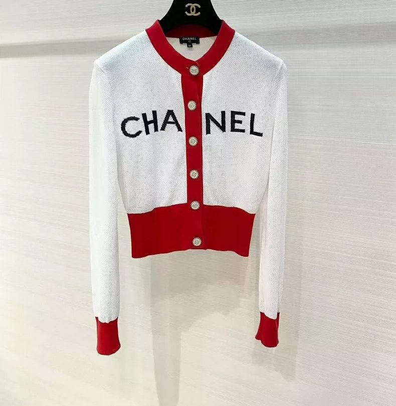 Chanel Chanel Beach series red and white color-blocked knitwear Size XXS / US 00 / IT 34 - 3 Thumbnail