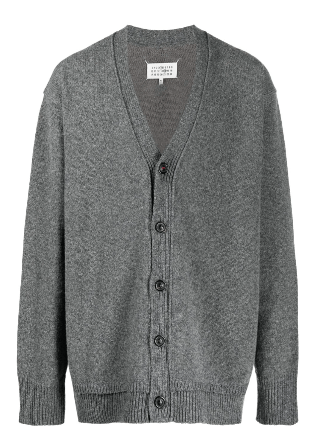 Maison Margiela BNWT AW24 MAISON MARGIELA V NECK ELBOW PATCH CARDIGAN XL Size US XL / EU 56 / 4 - 11 Thumbnail