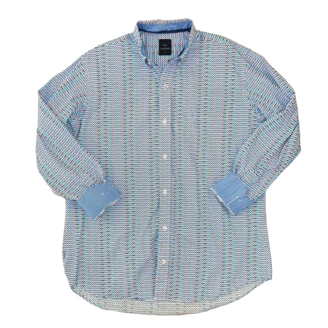 Tailorbyrd TailorBryd Chevron Print W/Contrasting Cuff Button Shirt -L Size US L / EU 52-54 / 3 - 2 Thumbnail