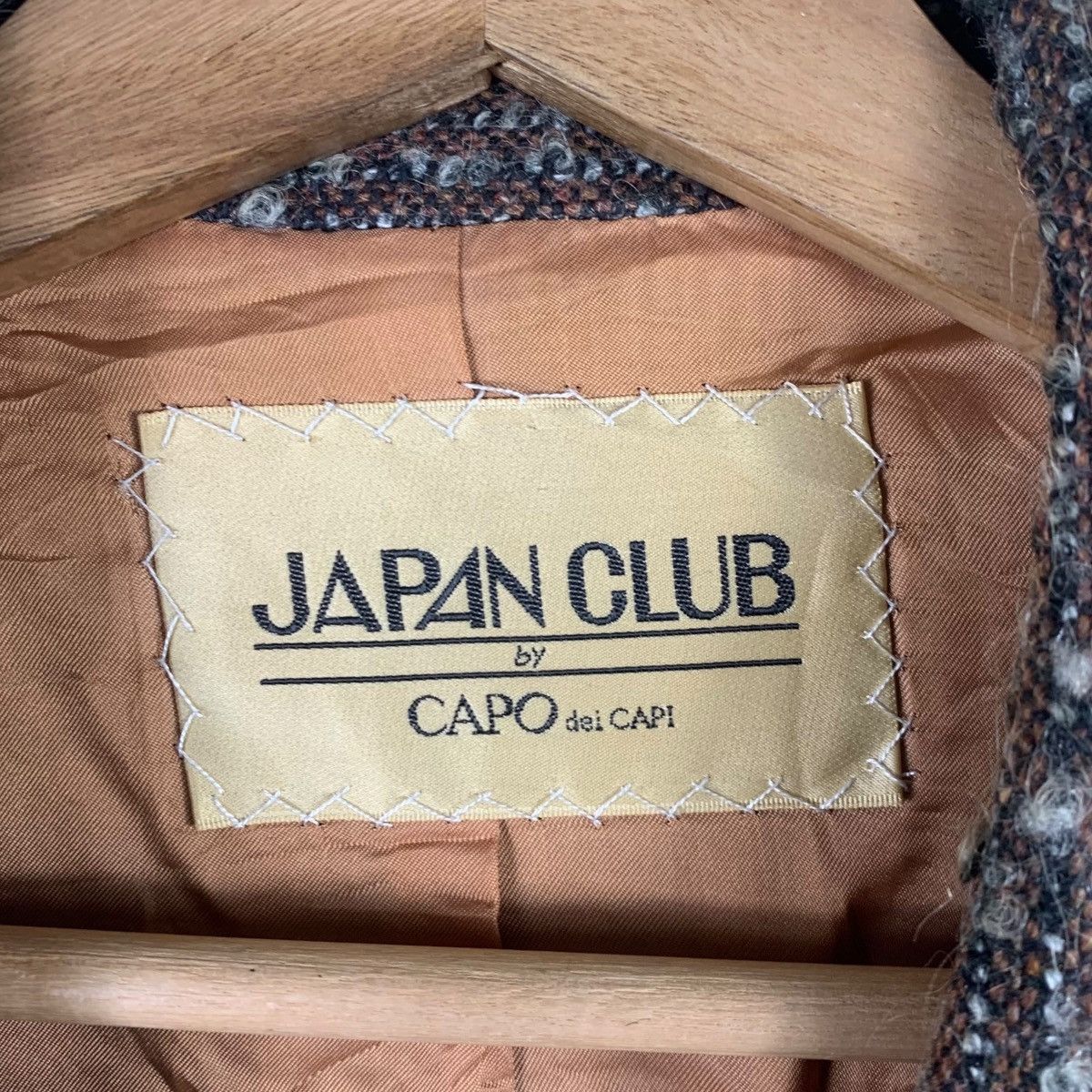 Vintage Vintage JAPAN CLUB By Capo Dei Capi Wool Tweed Blazer Coat Size M / US 6-8 / IT 42-44 - 5 Thumbnail
