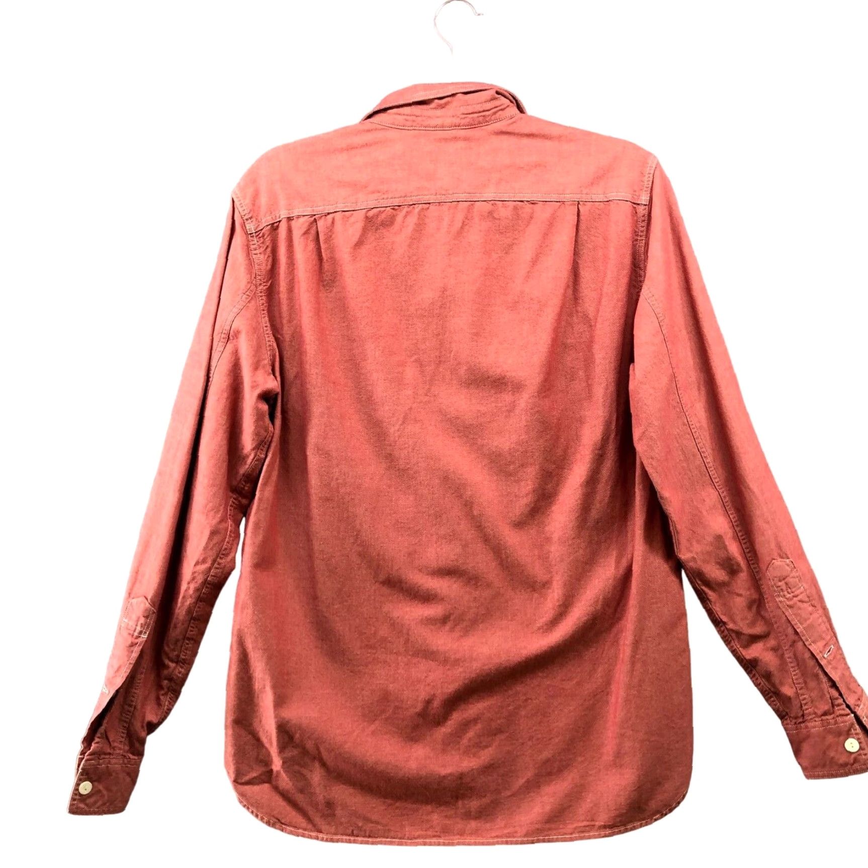 J.Crew J. Crew Shirt Mens S Button-Up Long Sleeve Salmon Pink Cotton Tailored Fit Chest Pockets Size US S / EU 44-46 / 1 - 2 Thumbnail