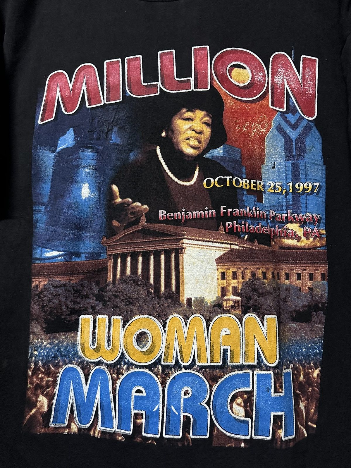 Rap Tees Vintage 90s Million Woman March Sister Faded Rap Tee Size US XXL / EU 58 / 5 - 3 Thumbnail