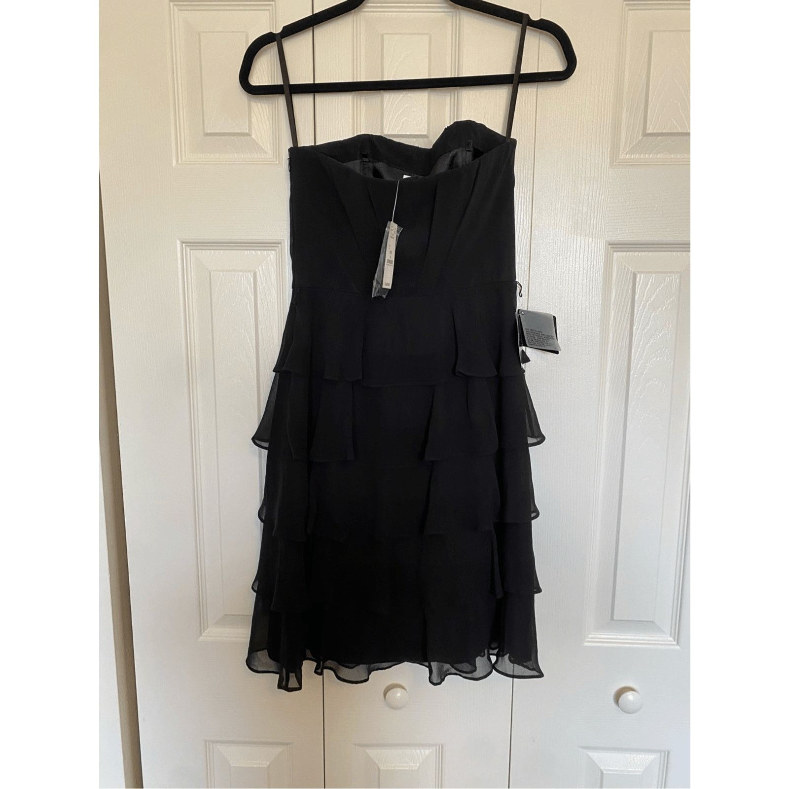 White House Black Market WHBM NWT Black Cocktail Strapless Dress, Size 0, MSRP $168 Size XS / US 0-2 / IT 36-38 - 4 Thumbnail