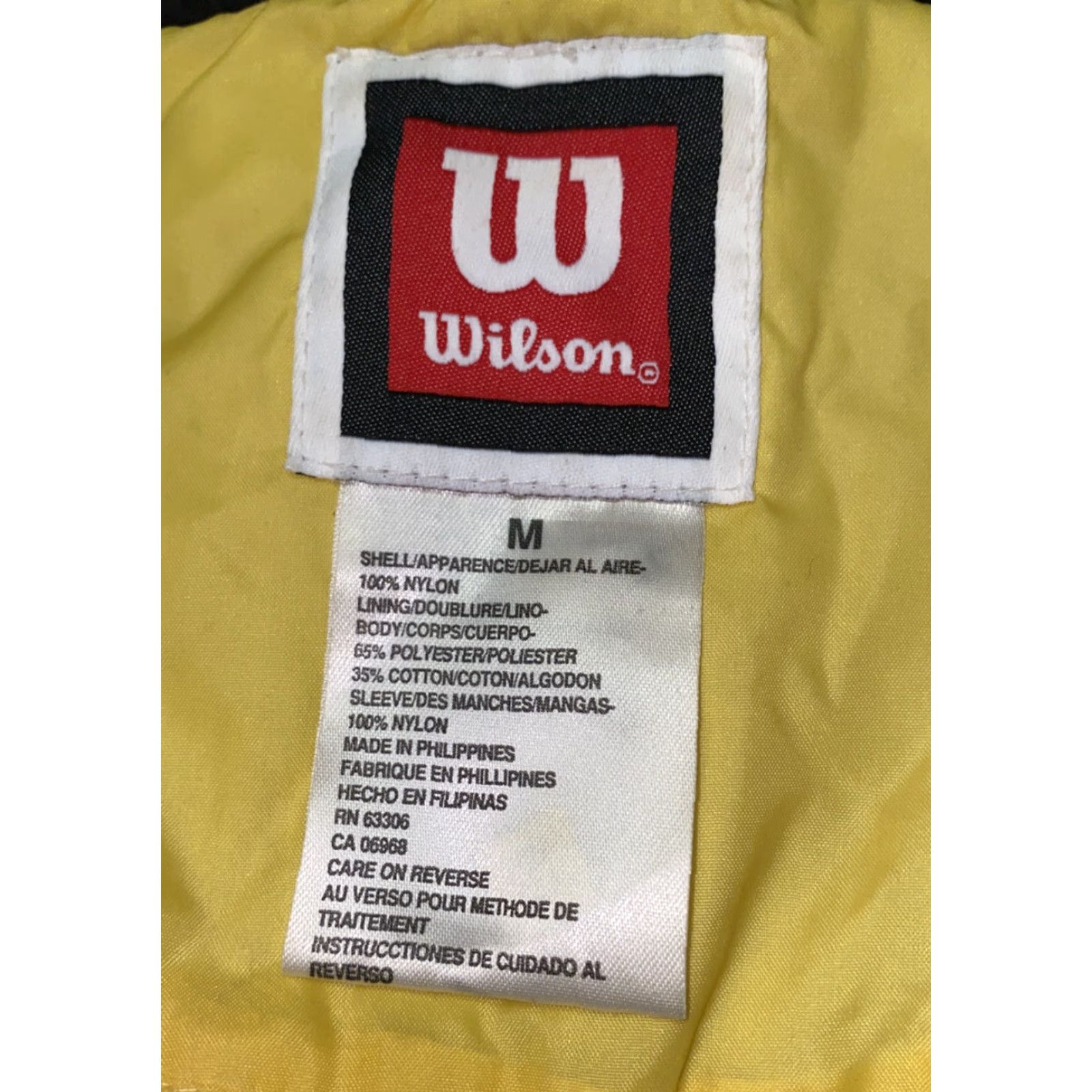 Wilson VINTAGE Wilson Black Nylon Full Zip Water Resistant Rain Jacket Adult Medium Size US M / EU 48-50 / 2 - 6 Thumbnail
