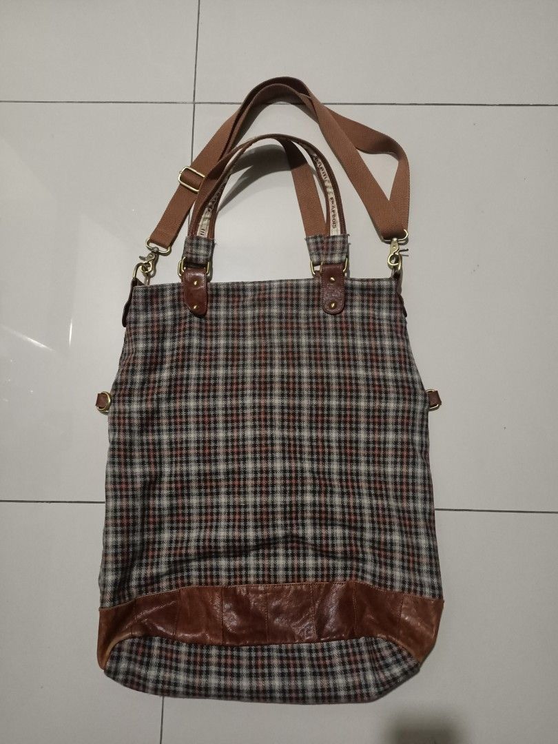 Issey Miyake Frapbois x Issey Miyake Tartan Tote Bag w/ Pouch Size ONE SIZE - 4 Thumbnail