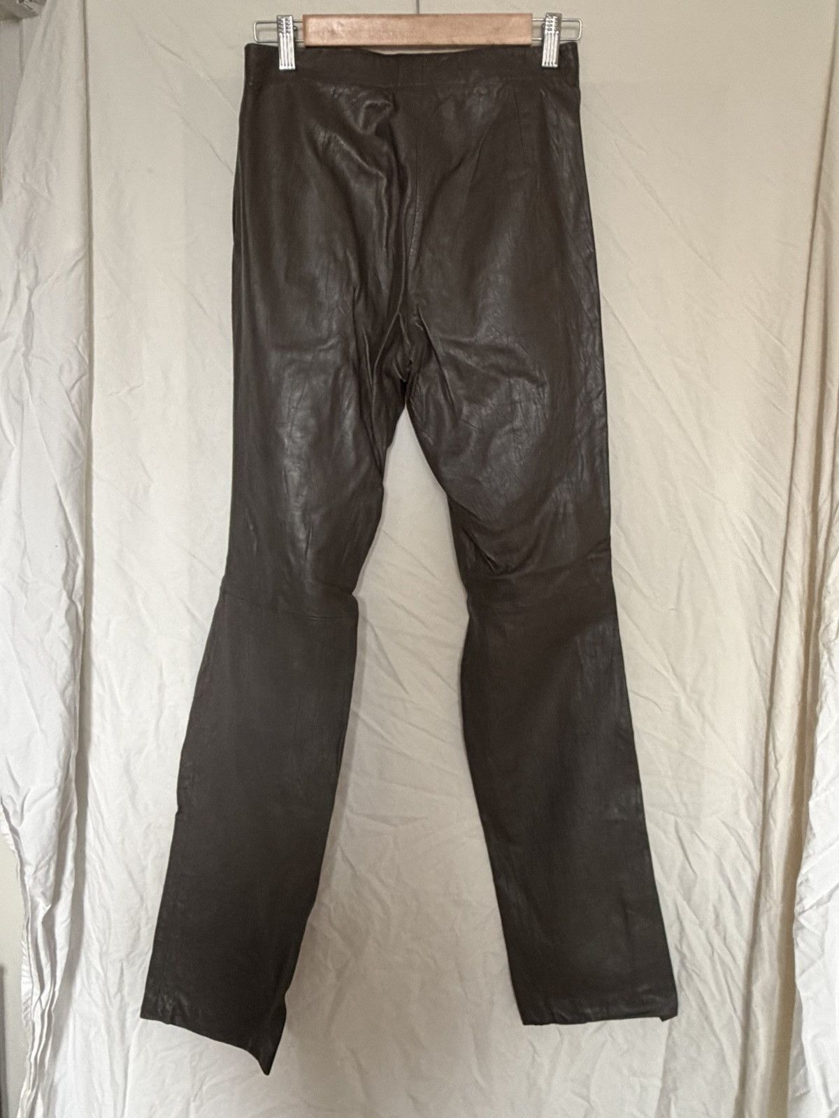Jil Sander 90s Jil Sander Leather Pants Size 26" / US 2 / IT 38 - 2 Thumbnail