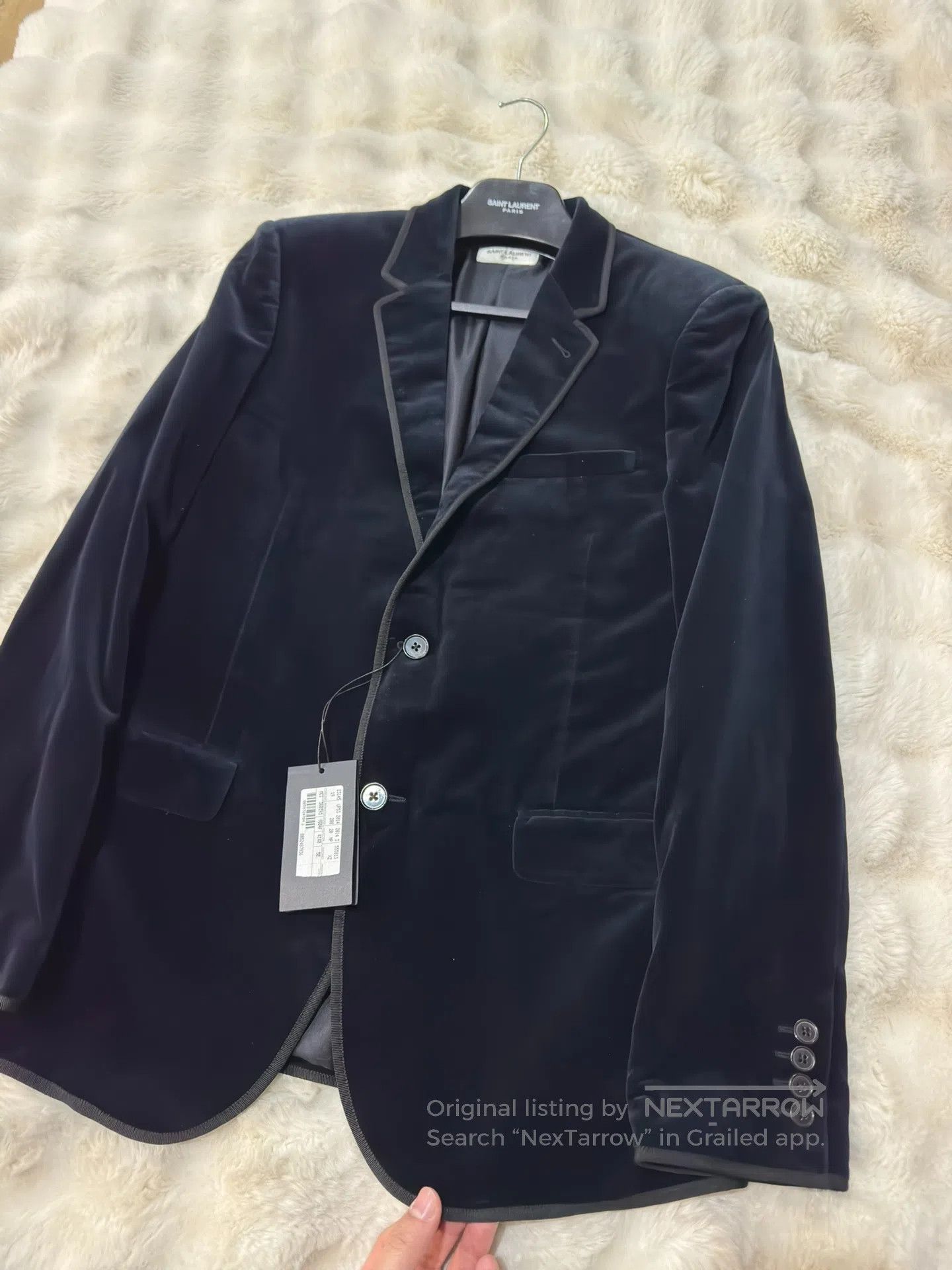 Saint Laurent Paris Saint Laurent Paris Original Year Navy Velvet Suit| Size US M / EU 48-50 / 2 - 2 Thumbnail