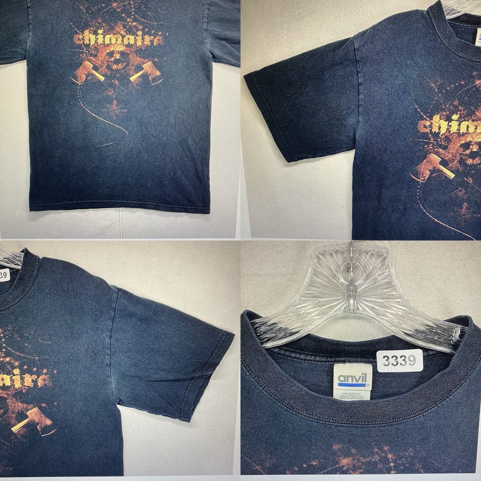 Anvil Vintage Chimaira Heavy Metal Band T-Shirt Adult Small Black Graphic Skull Axe Y2K Metal Merch Size US S / EU 44-46 / 1 - 8 Thumbnail