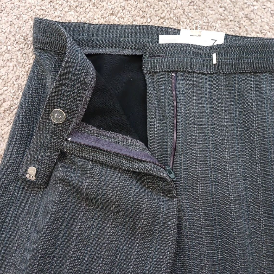 Vintage Sag Harbor Dress Pants Womens 8P Gray Striped 29x29 Mid Rise Petite Straight Pants Womens Mens Size 30" / US 8 / IT 44 - 4 Thumbnail