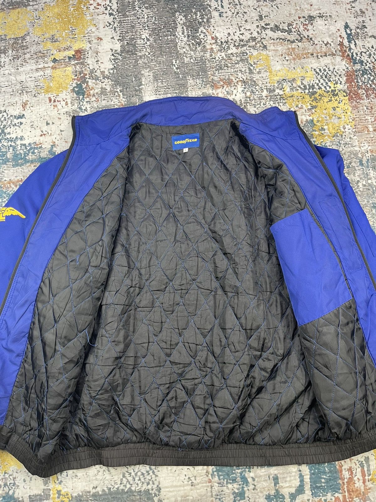 NASCAR Vtg 90s Goodyear Ice Navi 7 Zipper Jackets Size US L / EU 52-54 / 3 - 8 Thumbnail