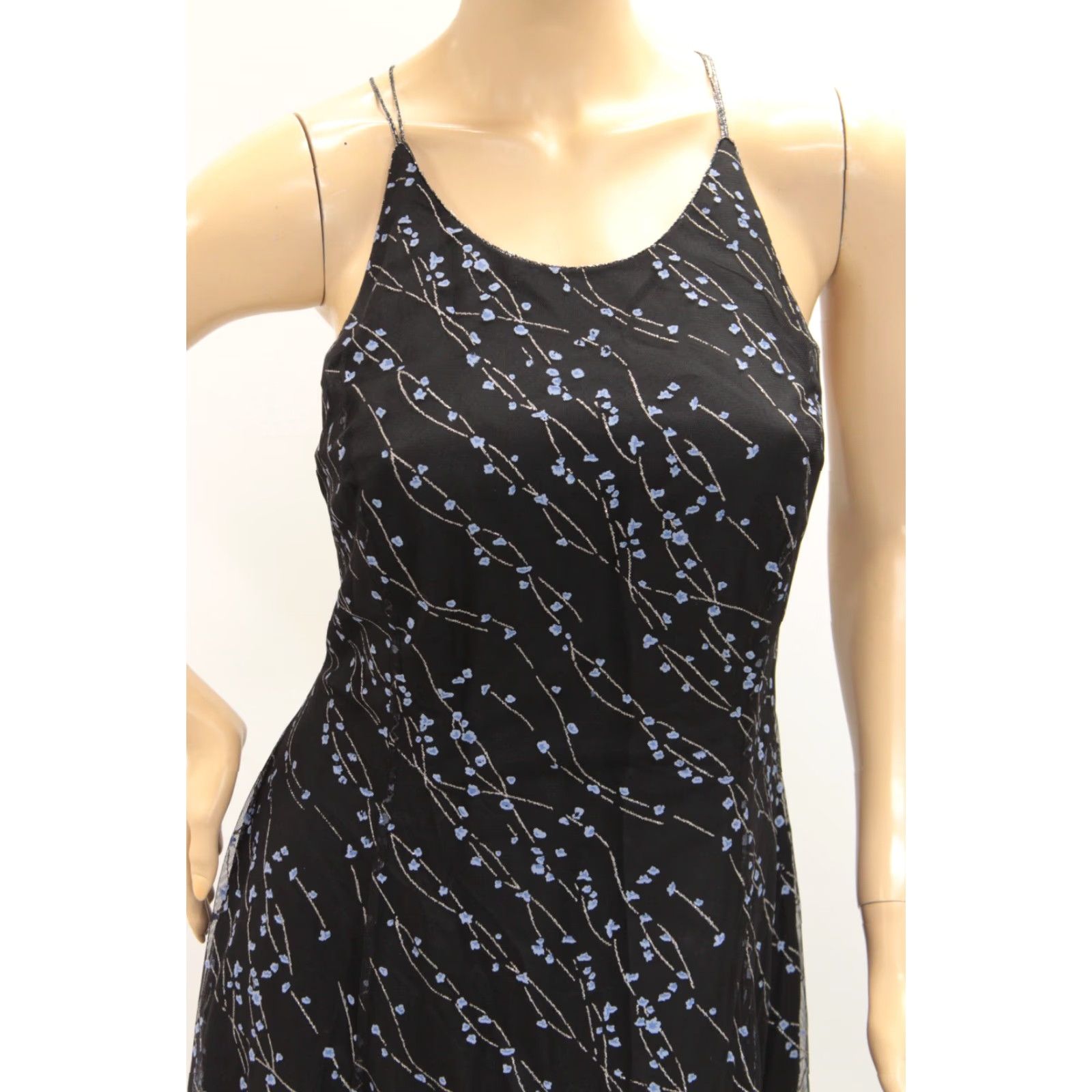 Adrianna Papell VINTAGE Adrianna Papell Evening Dress Women 16 Gown Whimsygoth Dark Fairy Ball Gown Sheath Long Black Floral 90s Goth Wedding Dress Mens? Women Size XXL / US 16-18 / IT 52-54 - 7 Thumbnail