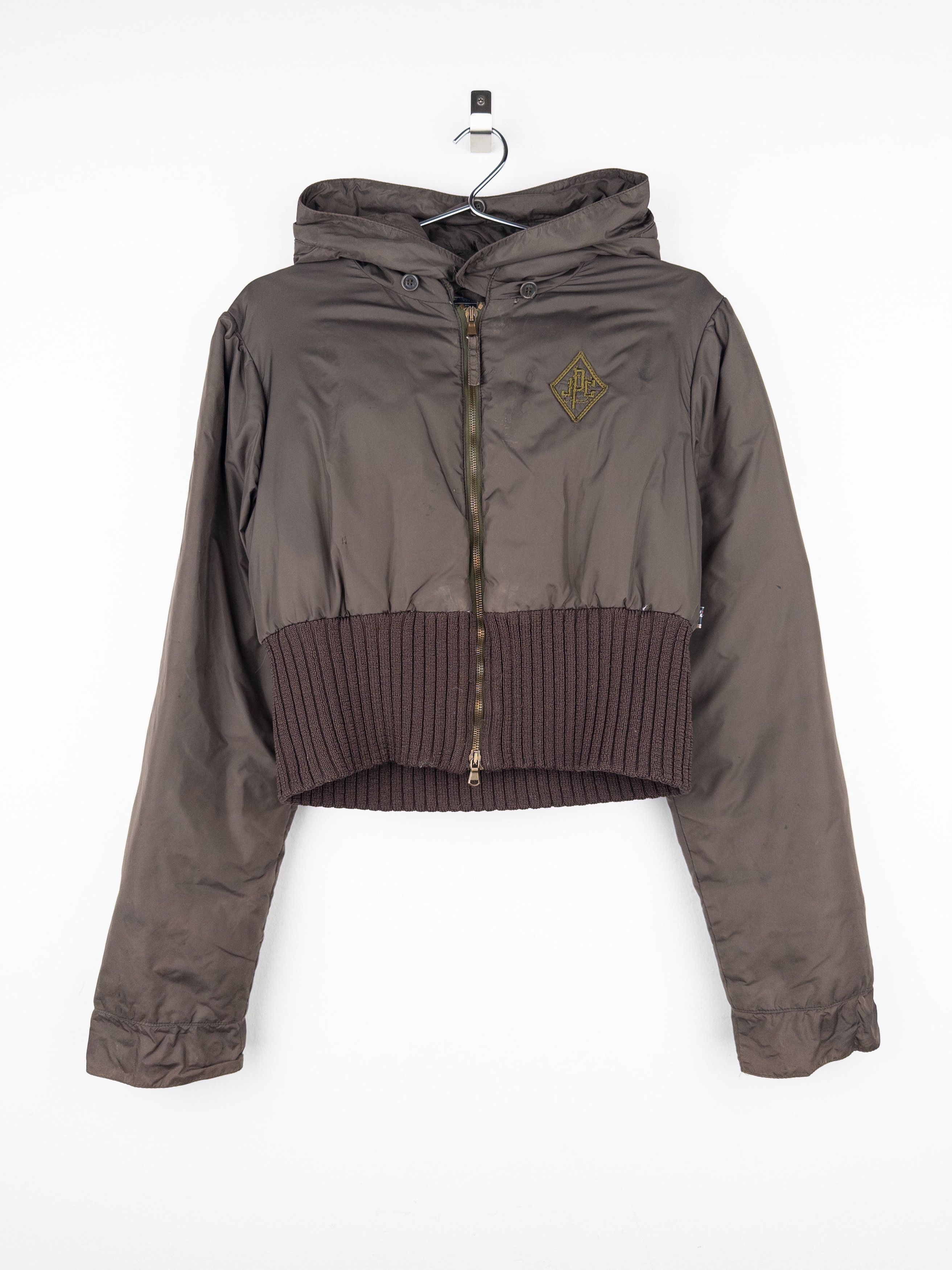 Jean Paul Gaultier 1990s Cropped Puffer Bomber Jacket Size XL / US 12-14 / IT 48-50 - 1 Thumbnail