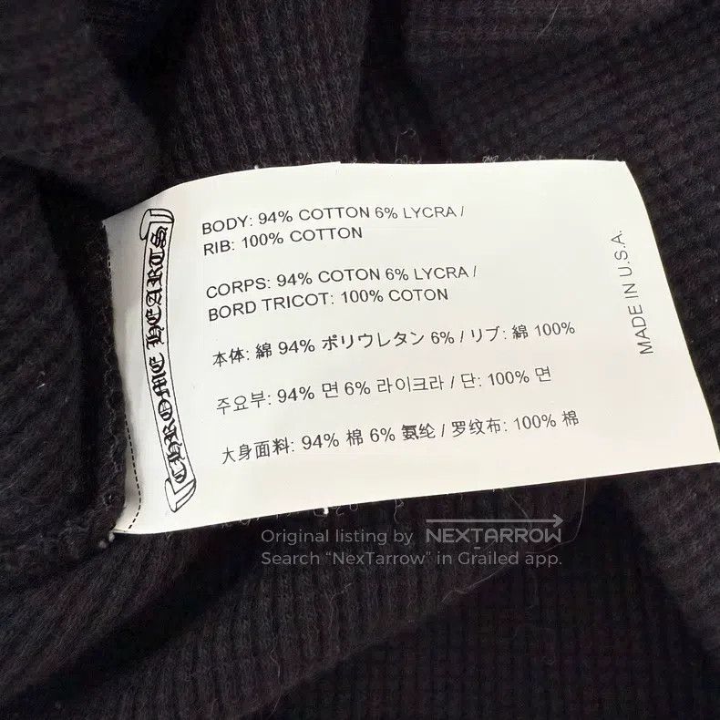 Chrome Hearts CHROME HEARTS Size S Waffle short long sleeves Size US S / EU 44-46 / 1 - 3 Thumbnail
