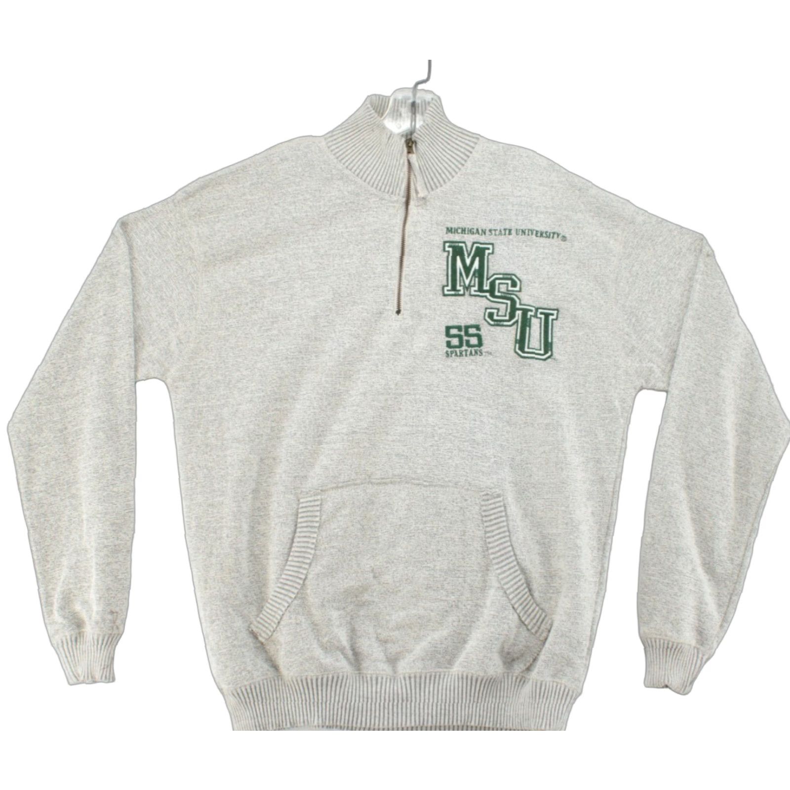 Vintage VINTAGE Old Varsity Brand Michigan State Spartans Sweater Sweatshirt Men's Large Gray Pullover Spirit Football 90s Mens Size US L / EU 52-54 / 3 - 1 Thumbnail