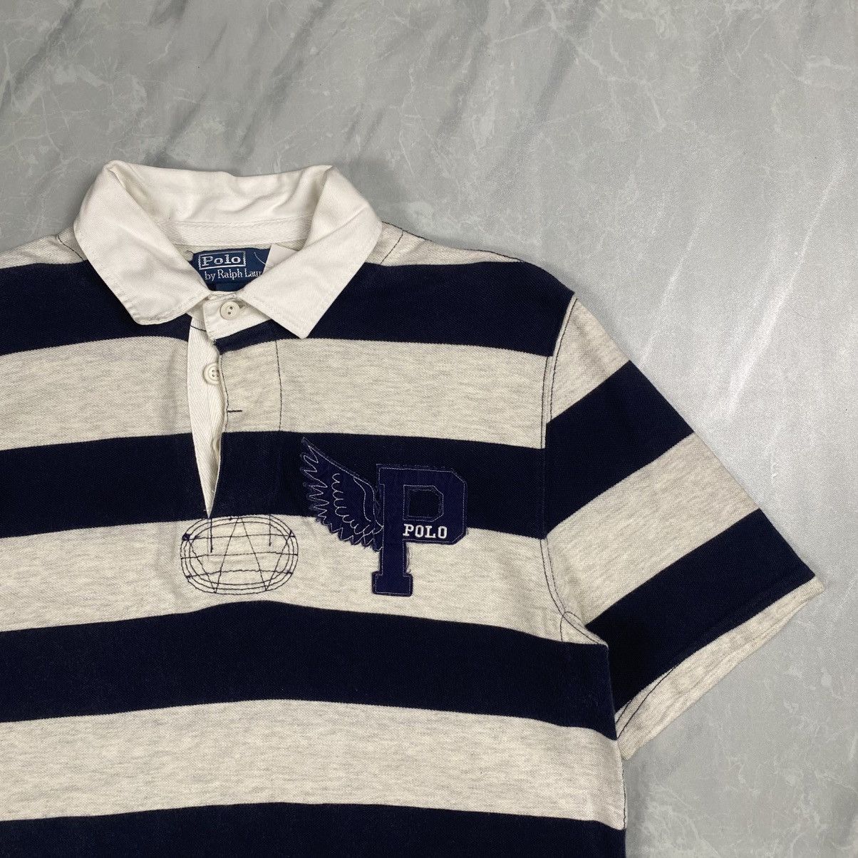 Polo Ralph Lauren Rare Vintage 90s Polo RL P Wing Polos Tee Size US M / EU 48-50 / 2 - 2 Thumbnail