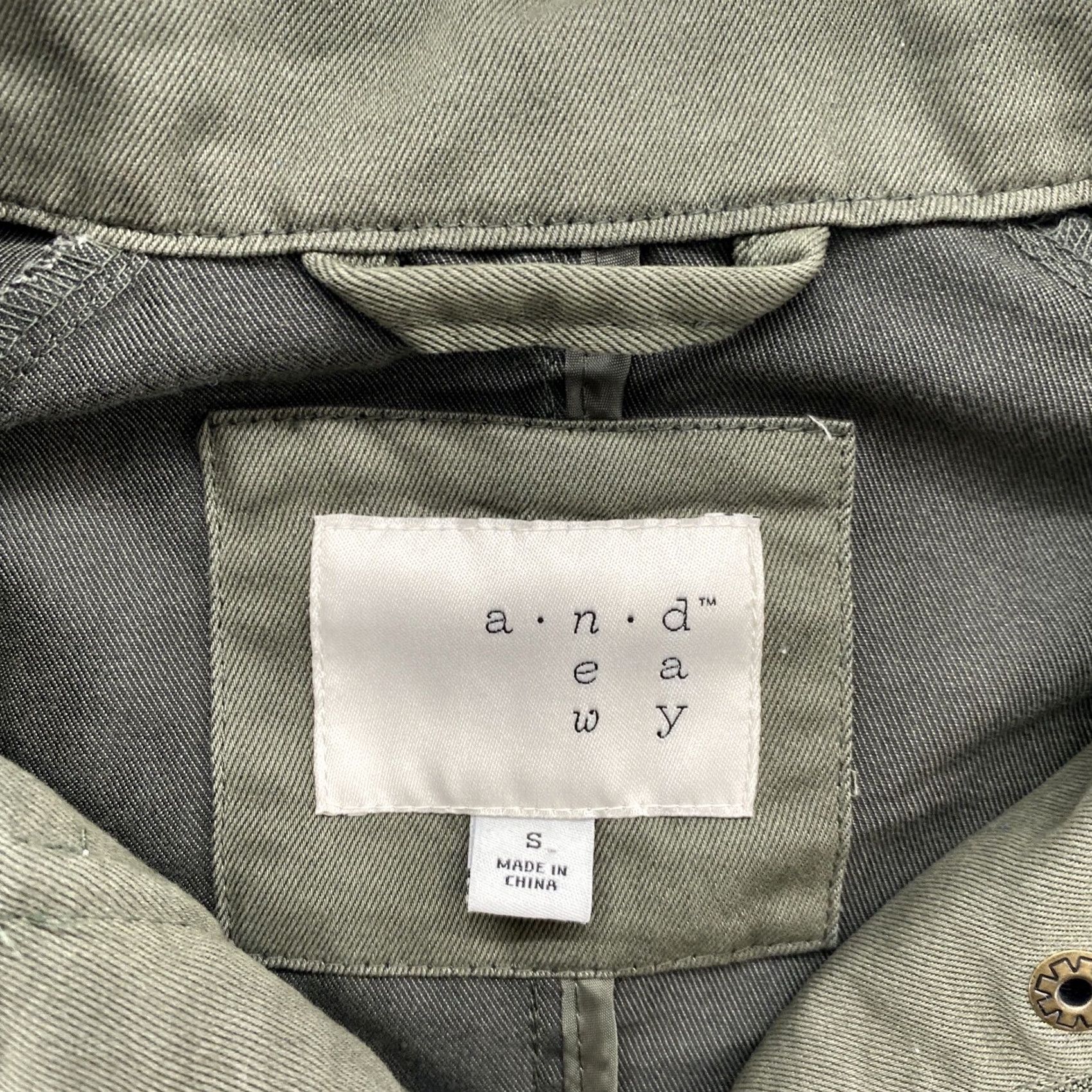 Vintage A New Day Jacket Green Full Zip Roll Tab Snap Up Sleeve Cinch Waist SZ S Womens Front Full Zip Jacket Green Cinch Waist Snaps 90s? Size S / US 4 / IT 40 - 2 Thumbnail