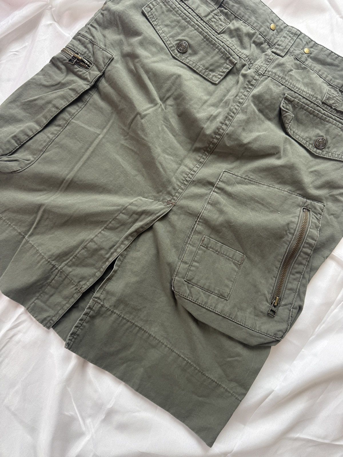 If Six Was Nine Diesel Style Vintage Military Cargo Y2K Skirt Size 29" - 7 Thumbnail