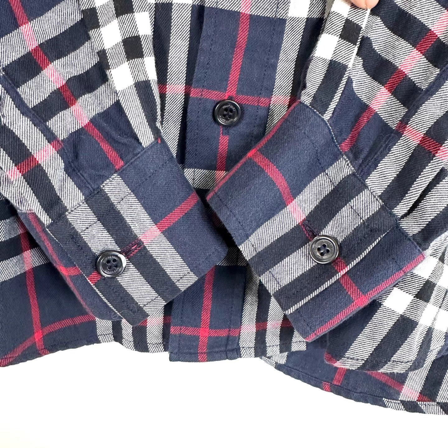 Burberry Burberry Blue Classic Check Long Sleeve Shirt K12 Size US XS / EU 42 / 0 - 5 Thumbnail
