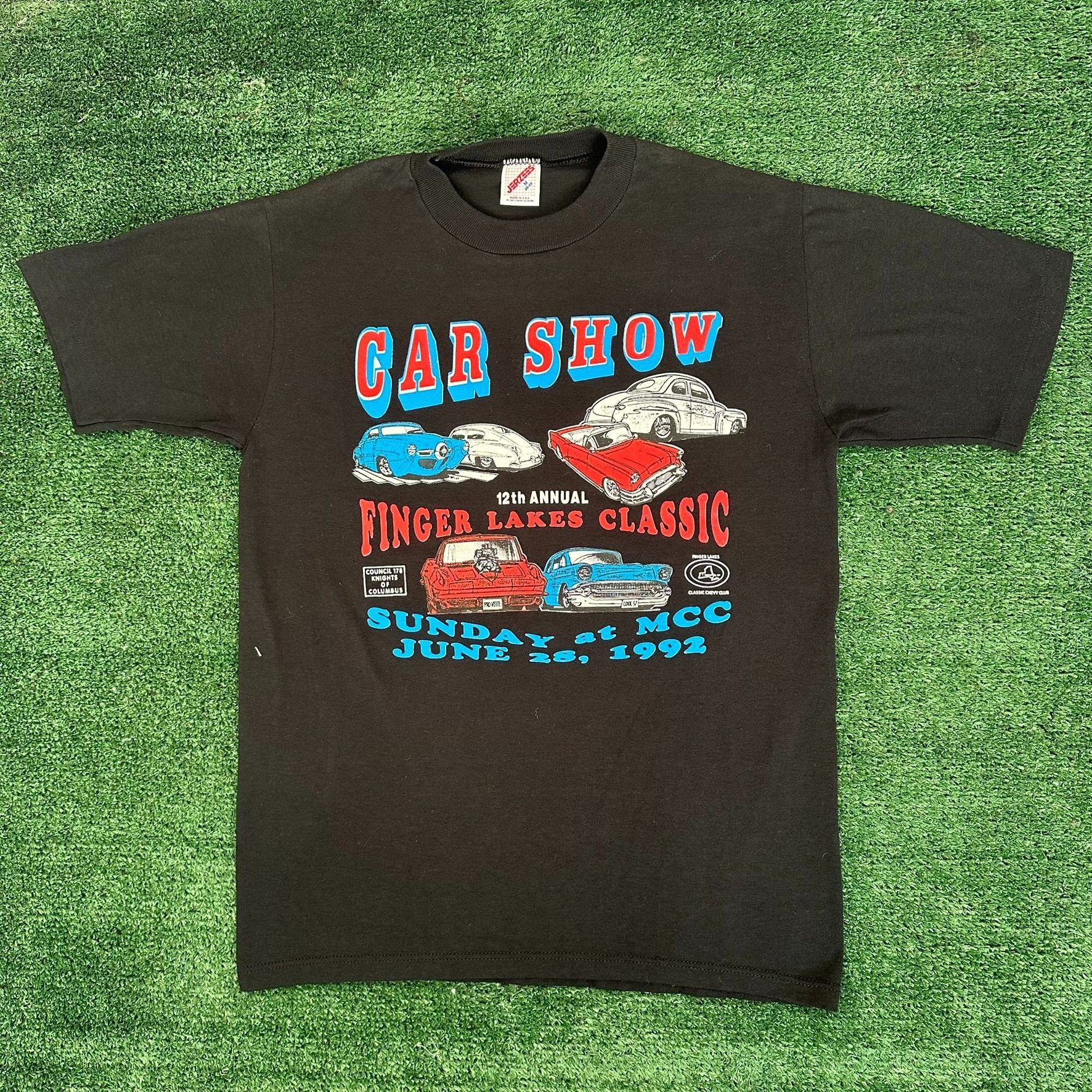 Jerzees Vintage 90s Finger Lakes Chevy Car Show T-Shirt Single Stitc Size US M / EU 48-50 / 2 - 1 Thumbnail
