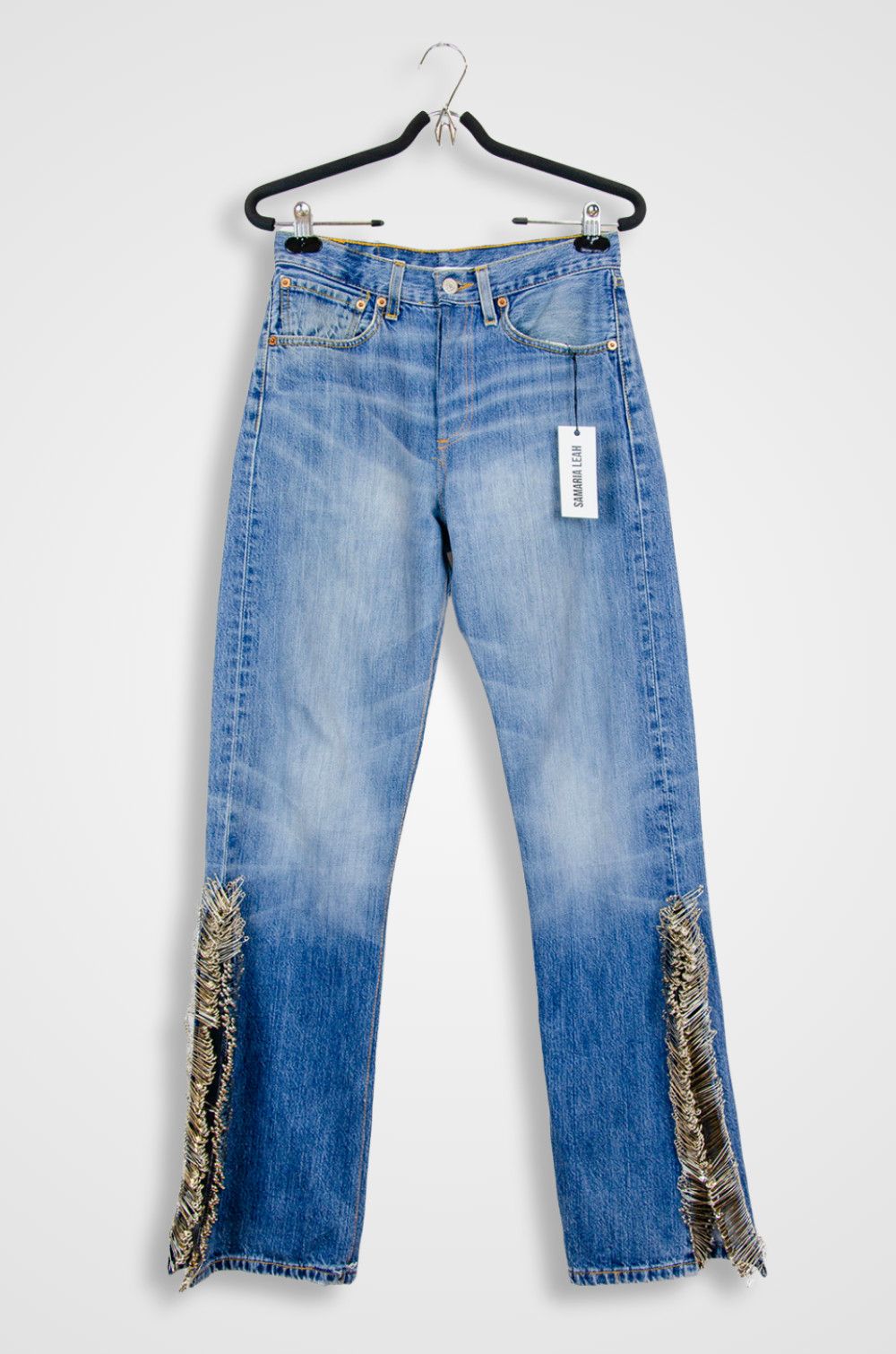 Levi's NWT Levi’s 501 x Samaria Leah Embellished Straight Jeans W27 Size 27" / US 4 / IT 40 - 1 Thumbnail