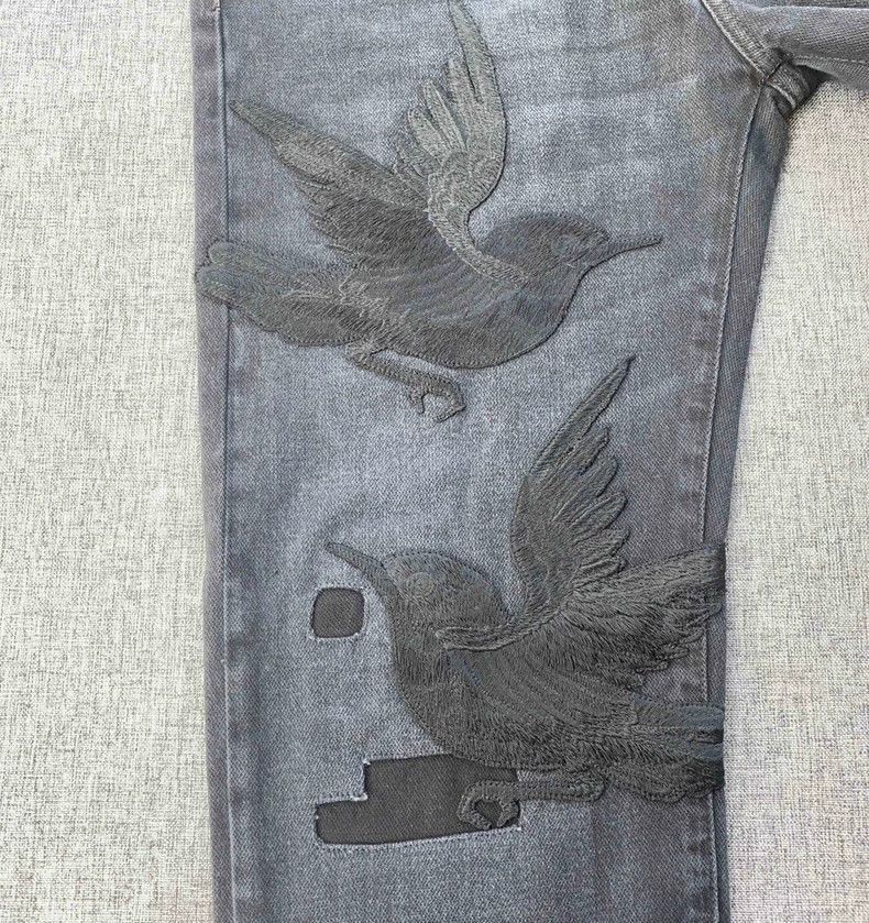 Gucci Gucci Embroidered Bird Patch Denim Pants-2505 Size US 30 / EU 46 - 4 Thumbnail