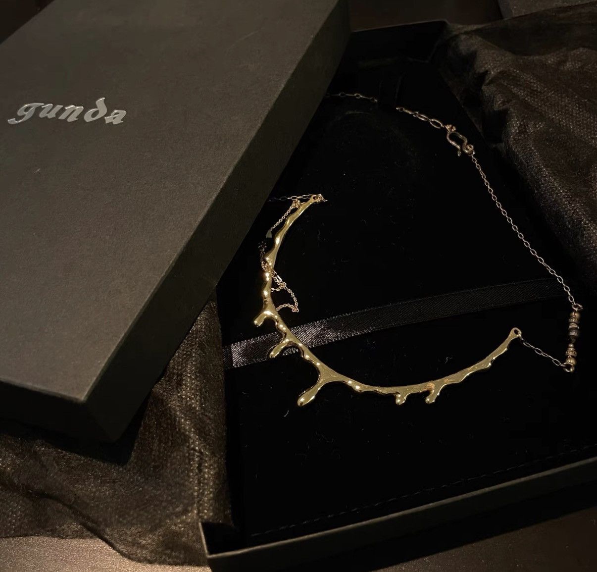 Gunda Gunda Drip Necklace Gold Drop K24 Size ONE SIZE - 1 Thumbnail