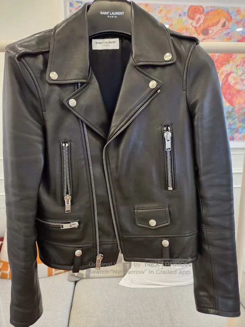 Saint Laurent Paris Saint Laurent Paris Motorcycle Leather Jacket Black Size S / US 4 / IT 40 - 1 Thumbnail