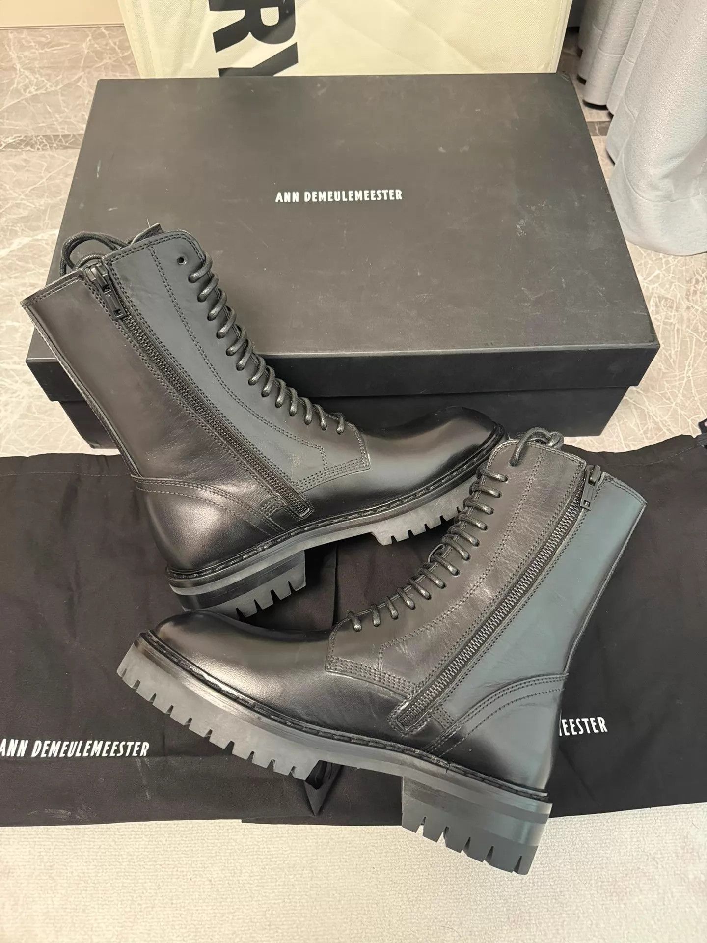 Ann Demeulemeester Ann Demeulemeester high-top combat boots 36.5 black Size US 6 / IT 36 - 6 Thumbnail