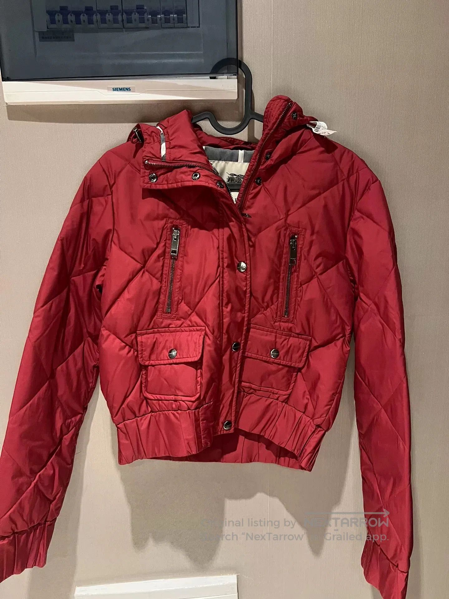 Burberry Burberry Red Cotton Jacket. Size S / US 4 / IT 40 - 1 Thumbnail