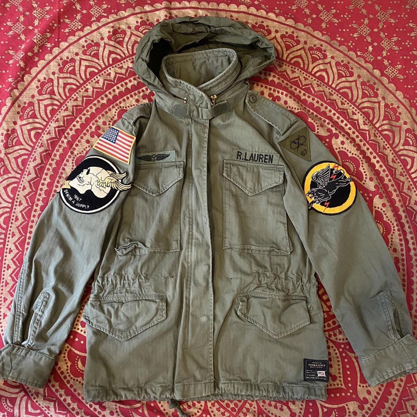 Ralph Lauren Denim & Supply Men's Utility Jacket with Patchs