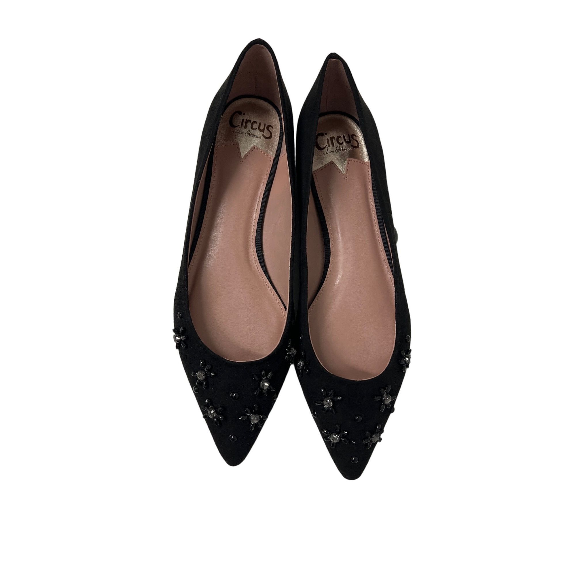 Sam Edelman Circus By Sam Edelman Black Velvet Flats With Rhinestone & S Size US 7.5 / IT 37.5 - 8 Thumbnail