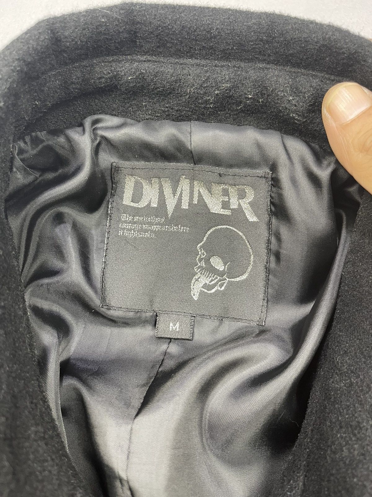 Japanese Brand Skull🔥 DIVINER Double Breasted Wool Biker Jacket Size US M / EU 48-50 / 2 - 11 Thumbnail