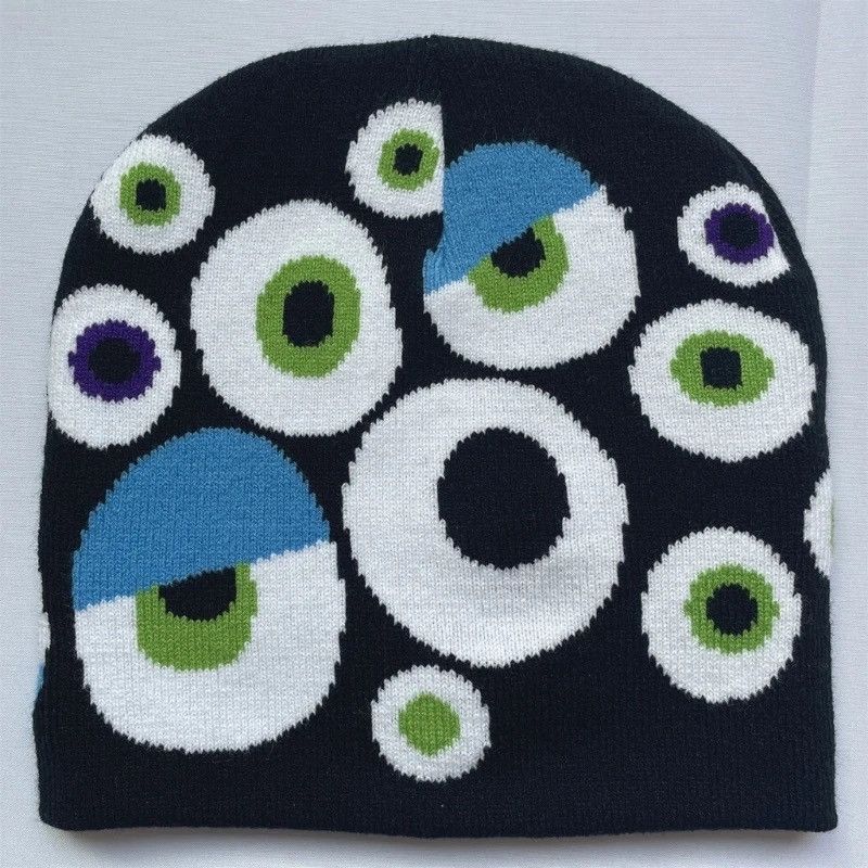Japanese Brand × Vintage Y2K Monster Eyes Beanie (black) Size ONE SIZE - 3 Thumbnail
