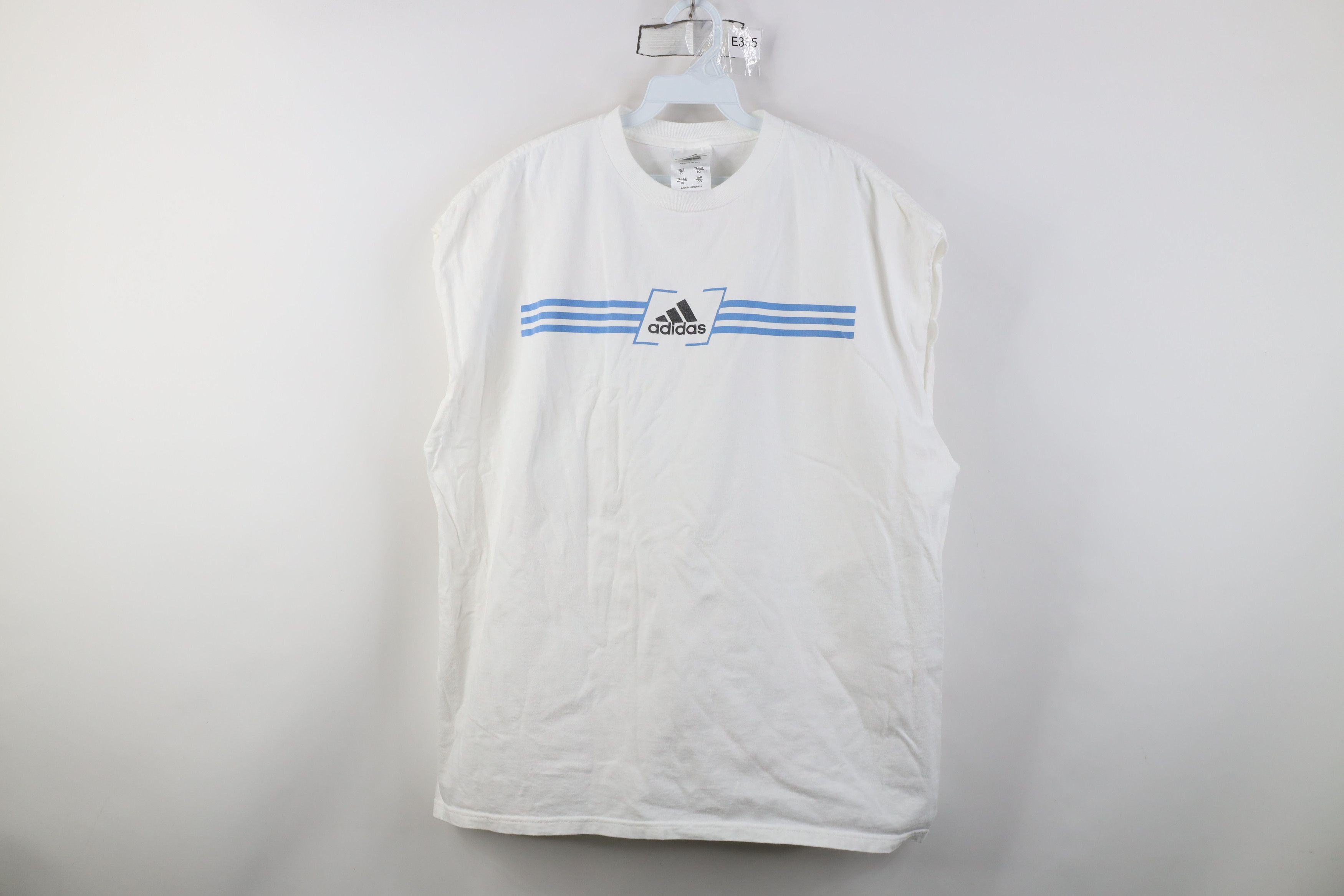 Adidas Vintage 90s Y2K Adidas Striped Cut Off Sleeveless T-Shirt Size US XL / EU 56 / 4 - 1 Thumbnail