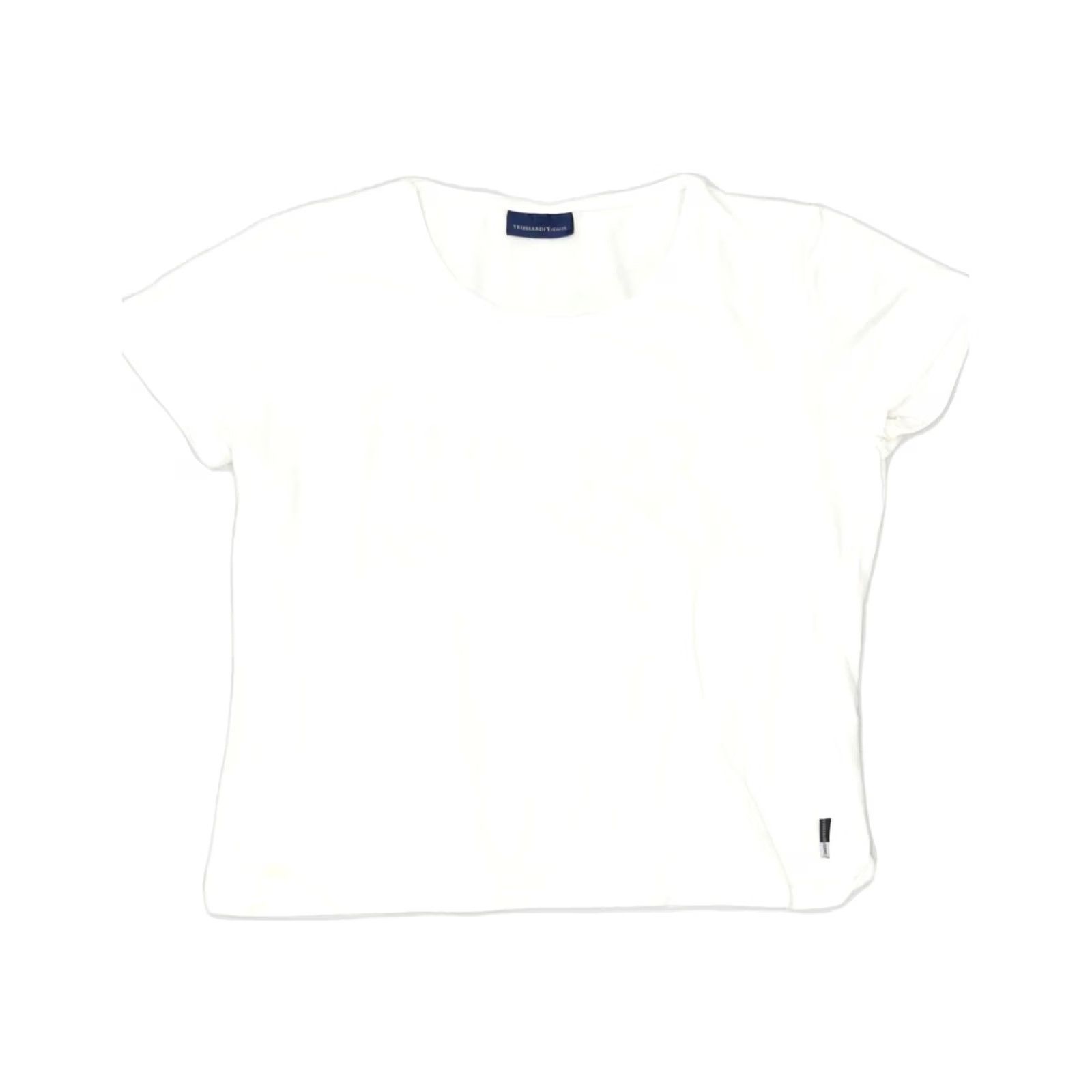 Trussardi TRUSSARDI Womens T-Shirt XL White Classic Graphic RA10 UK 18 Size XL / US 12-14 / IT 48-50 - 2 Thumbnail