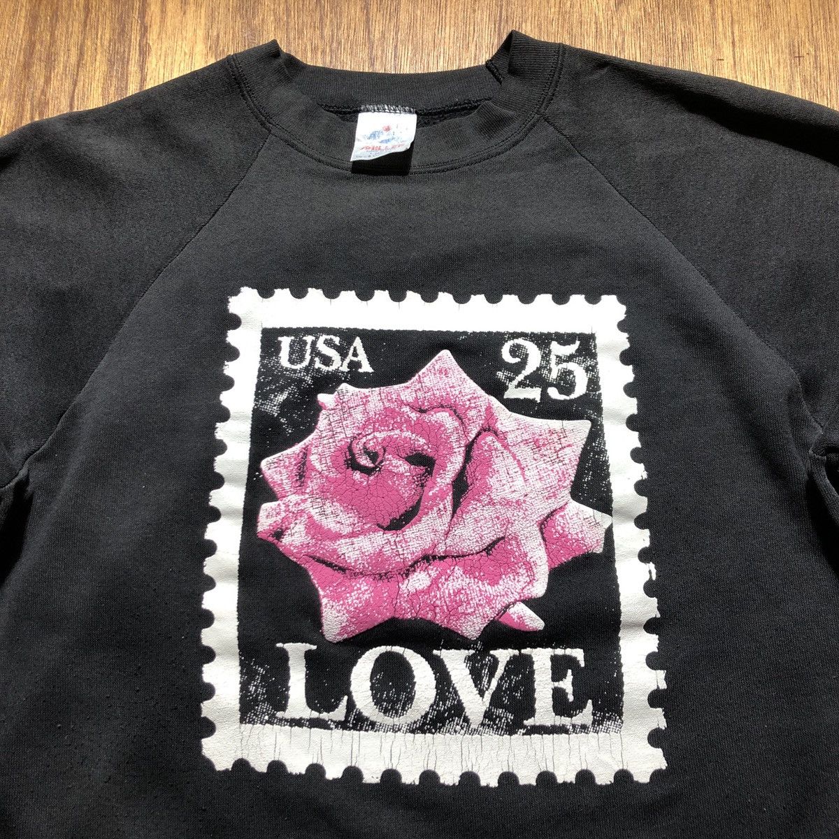 Vintage Vintage Love Stamp Roses Sweatshirt Size US M / EU 48-50 / 2 - 2 Thumbnail