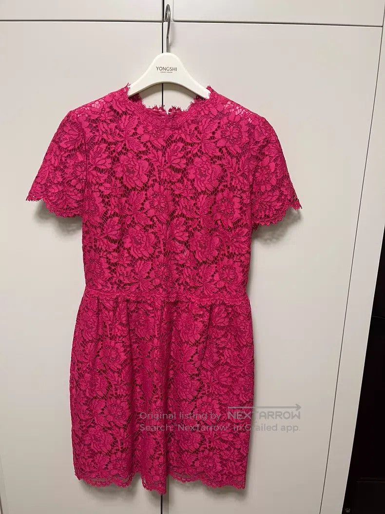 Valentino Valentino Lace dress openwork peach Size M / US 6-8 / IT 42-44 - 2 Thumbnail