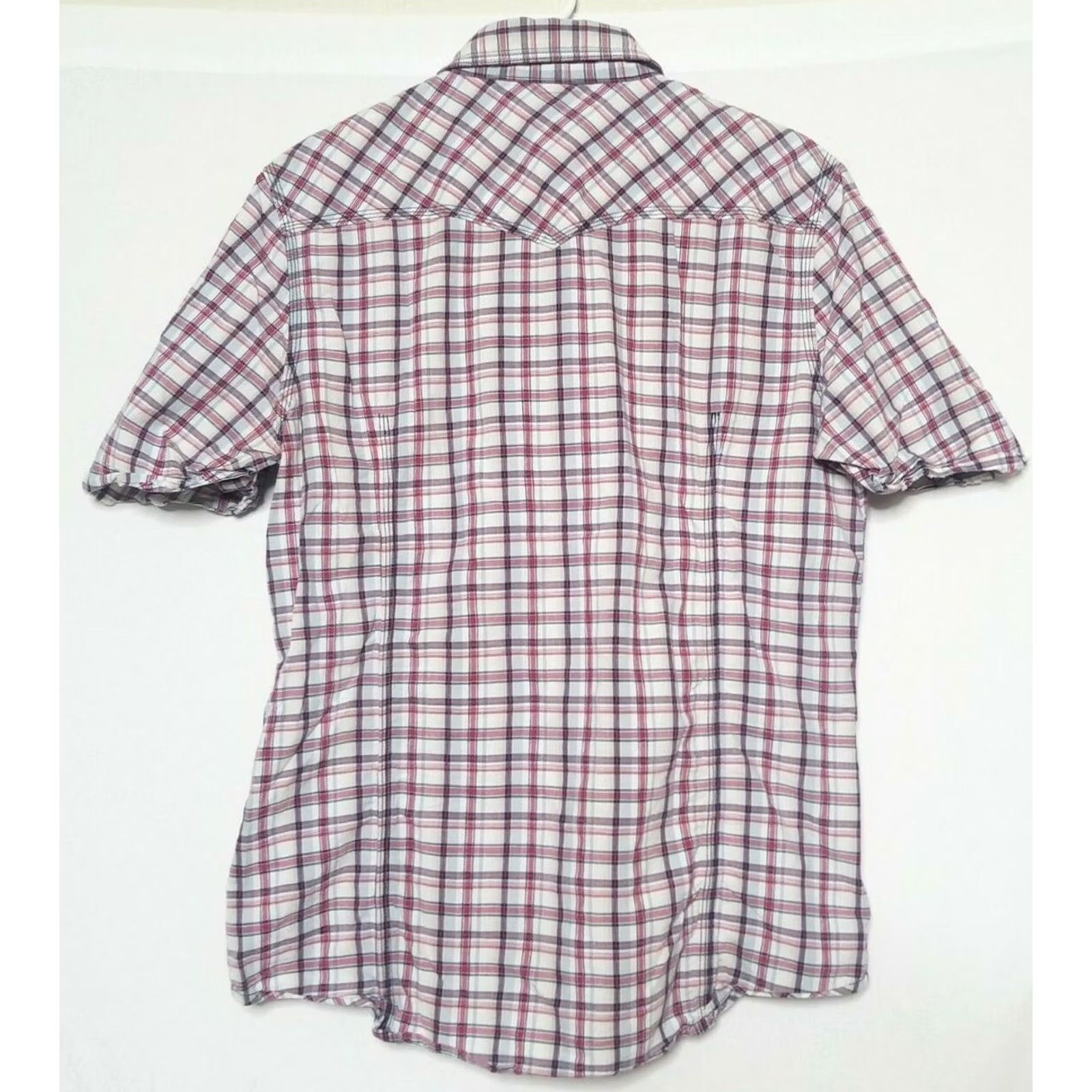 True Religion True Religion Mens M Western Pearl Snap Shirt Button Up Plaid Short Sleeve Size US M / EU 48-50 / 2 - 2 Thumbnail