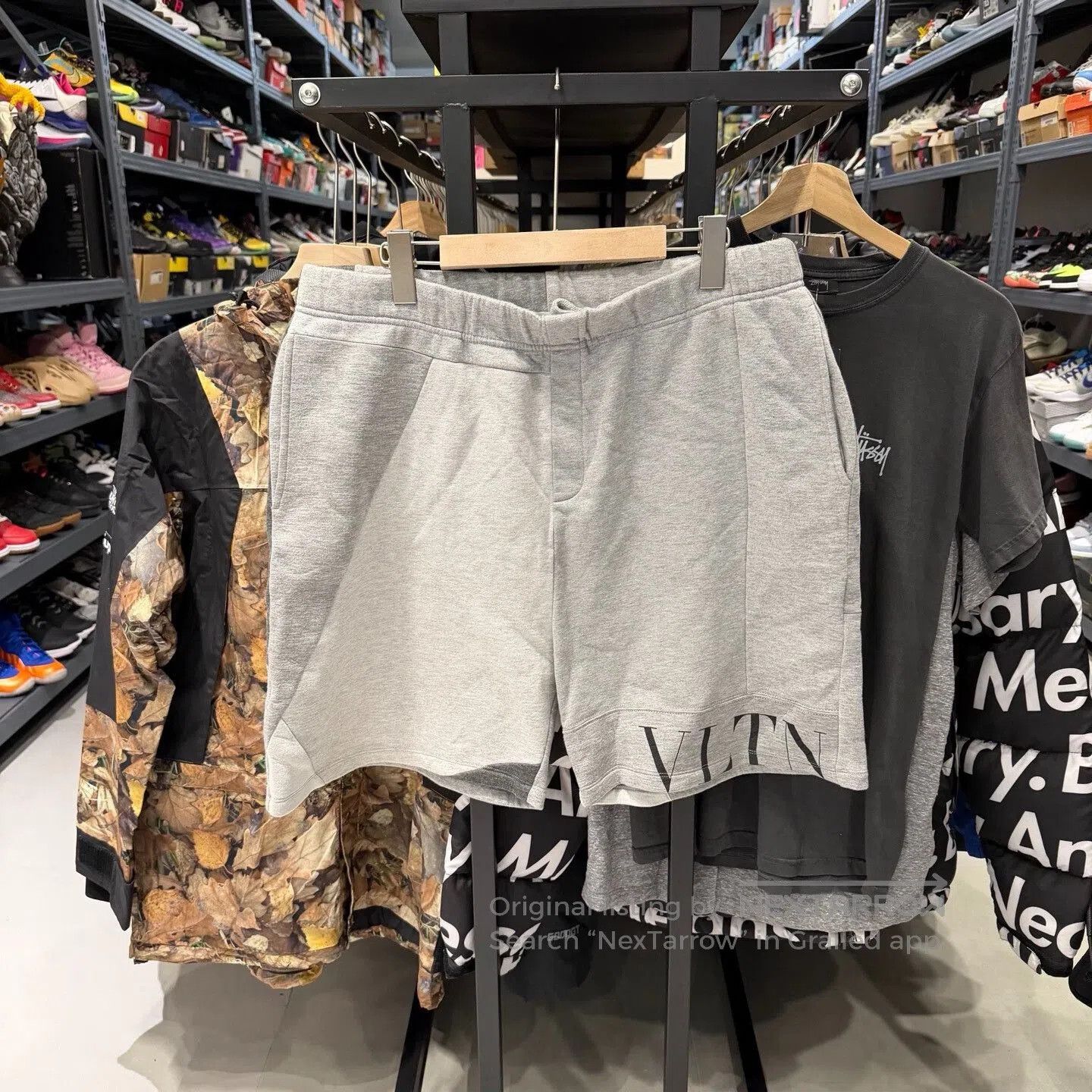 Valentino Valentino SS22 Logo Print Gray Shorts. Size US 34 / EU 50 - 1 Thumbnail