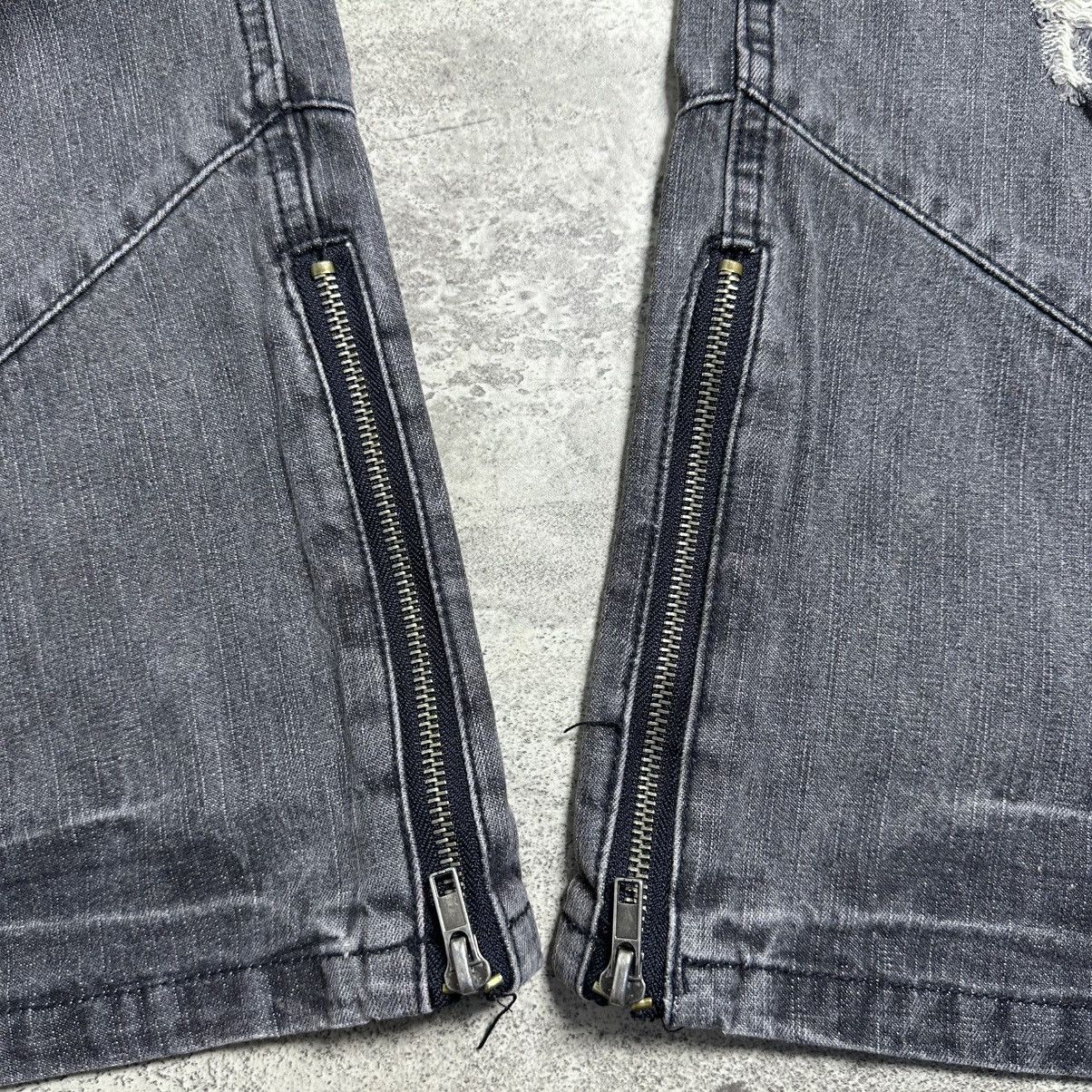 Japanese Brand Black Baccara Distressed Flared Bondage Pants Size US 32 / EU 48 - 10 Thumbnail